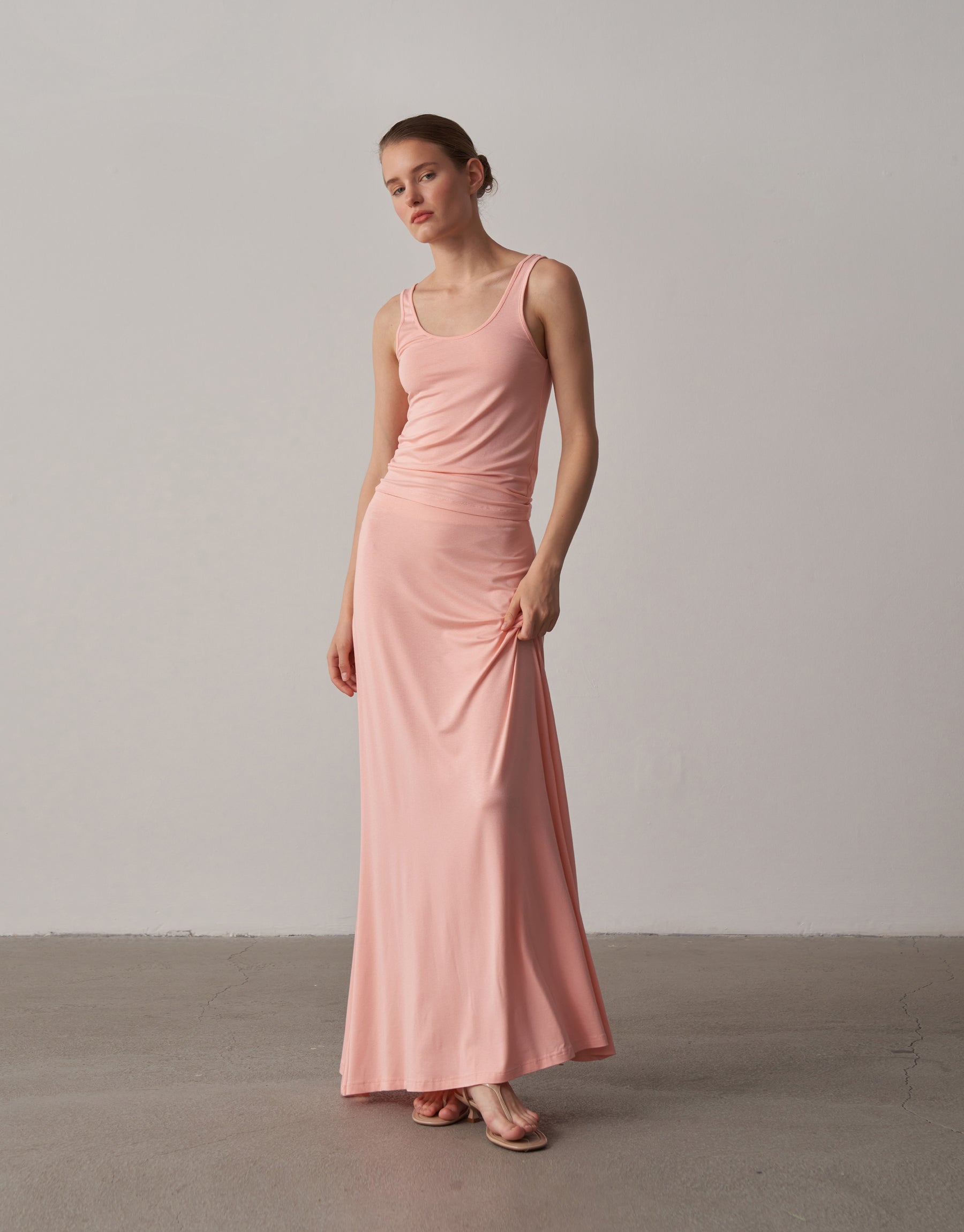 Long Skirt with Shape Area