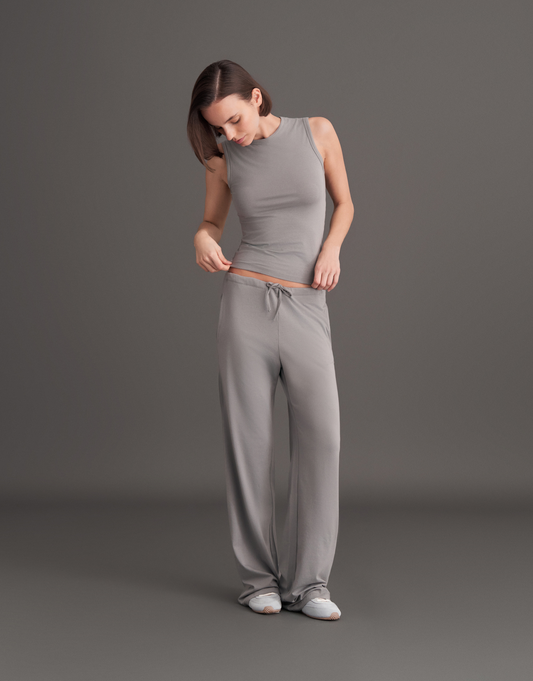 BELİ İPLİ LOUNGE PANTOLON KÜL GRİ