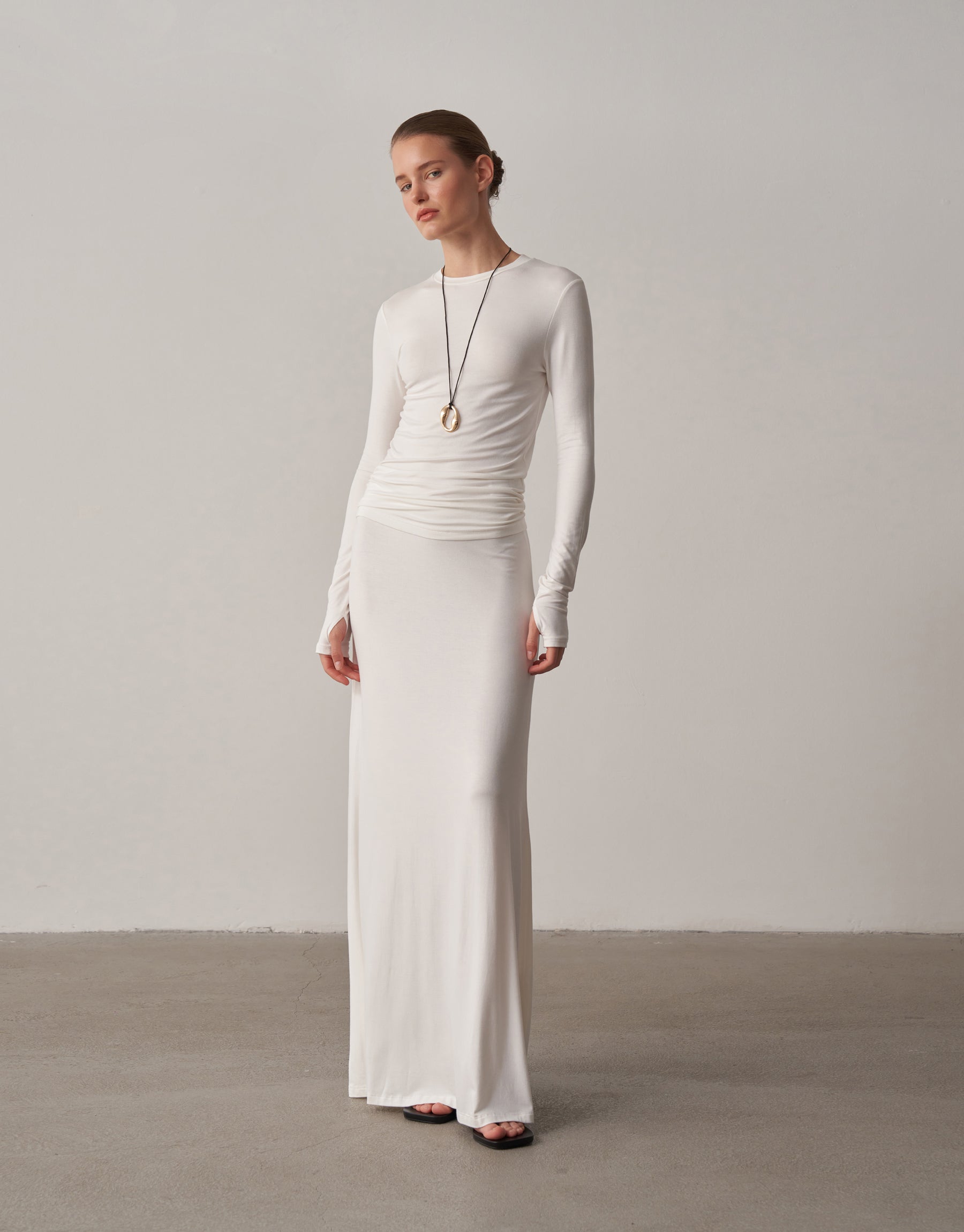 Long Skirt with Shape Area