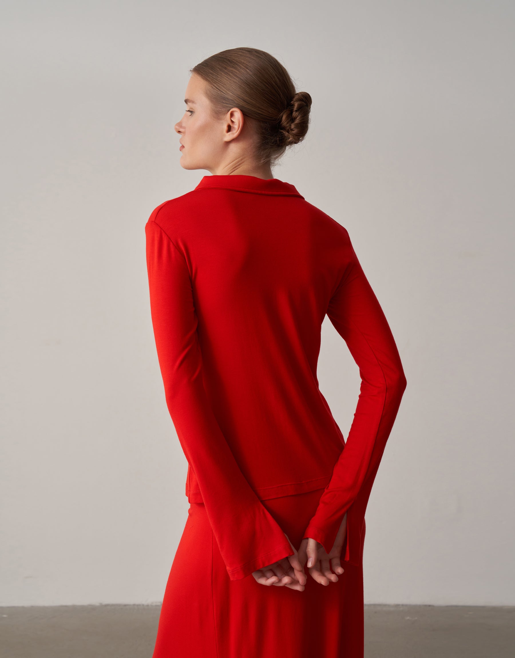 Polo Neck Cute Blouse