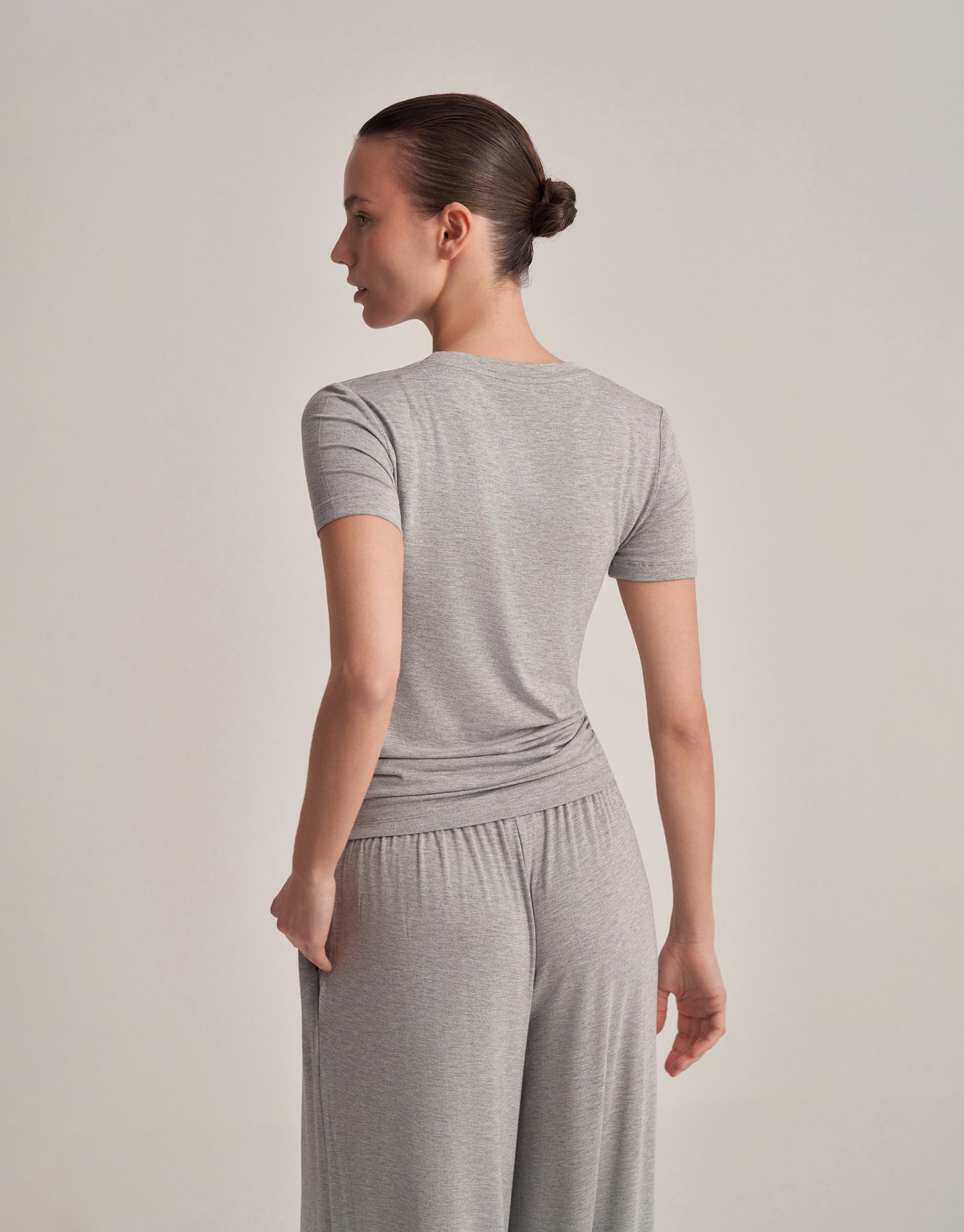 FIT-CUT SHORT SLEEVE T-SHIRT GRAY MELANGE