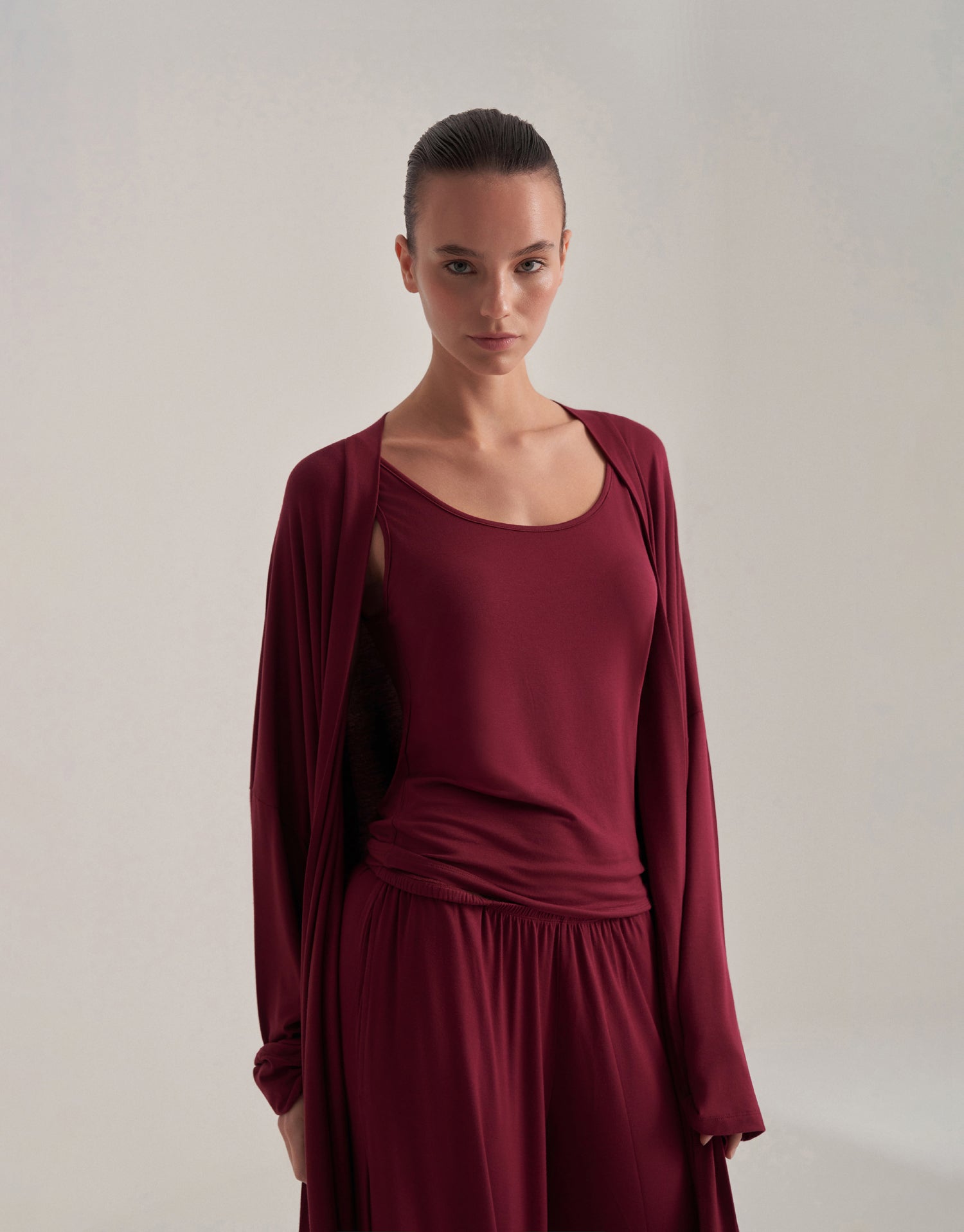 THICK-STRAP TANK TOP BURGUNDY