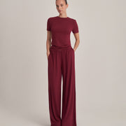 FIT KESIM KISA KOLLU T-SHIRT MÜRDÜM