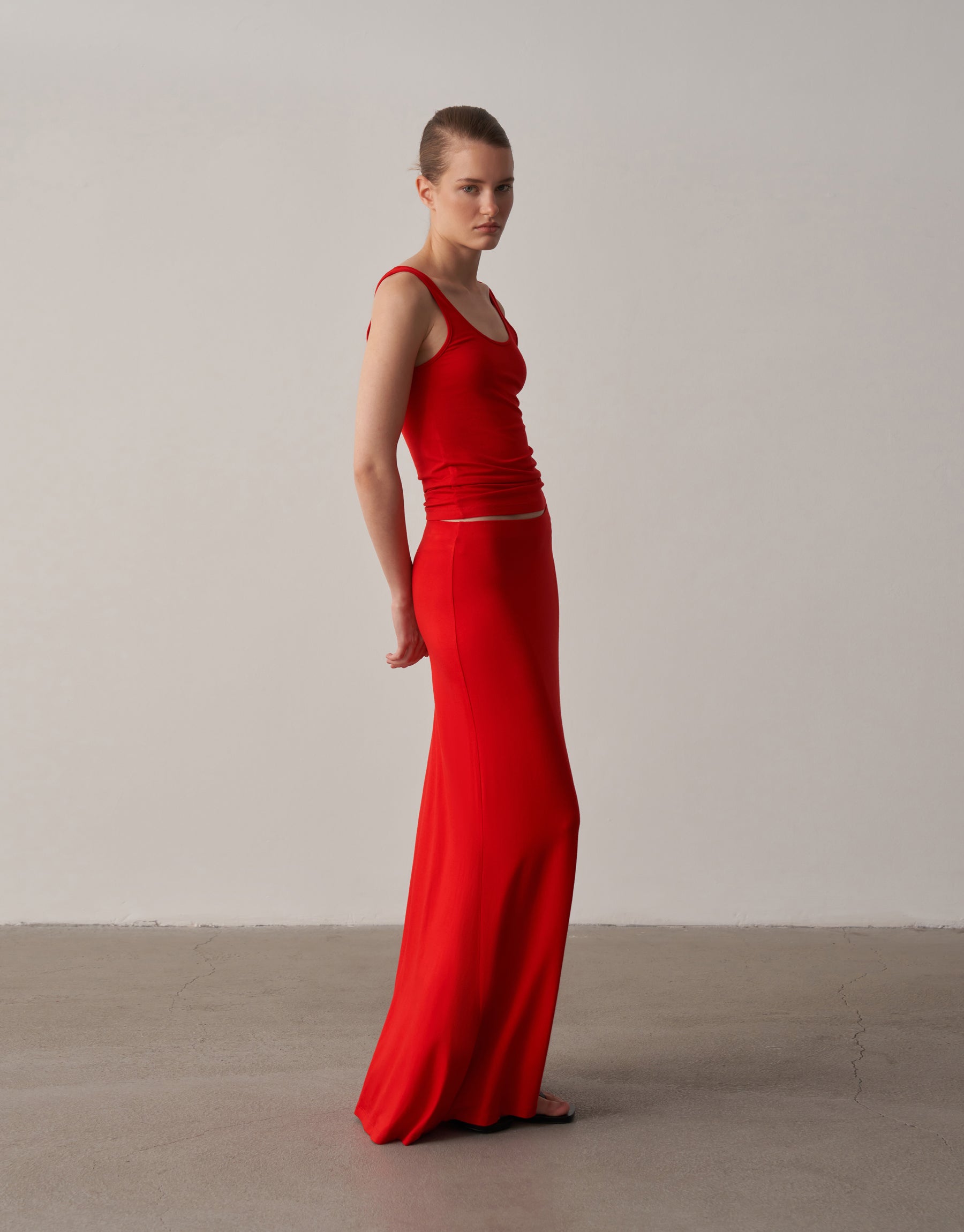 Long Skirt with Shape Area