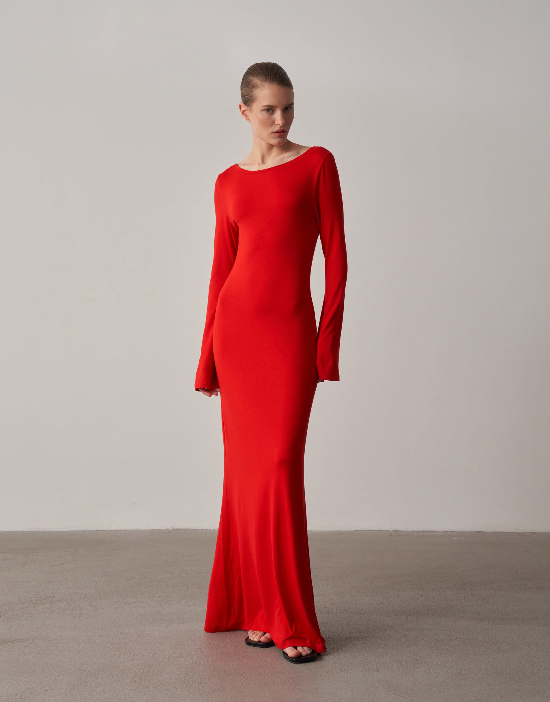 Bedenle Akan Lüks Maksi Elbise