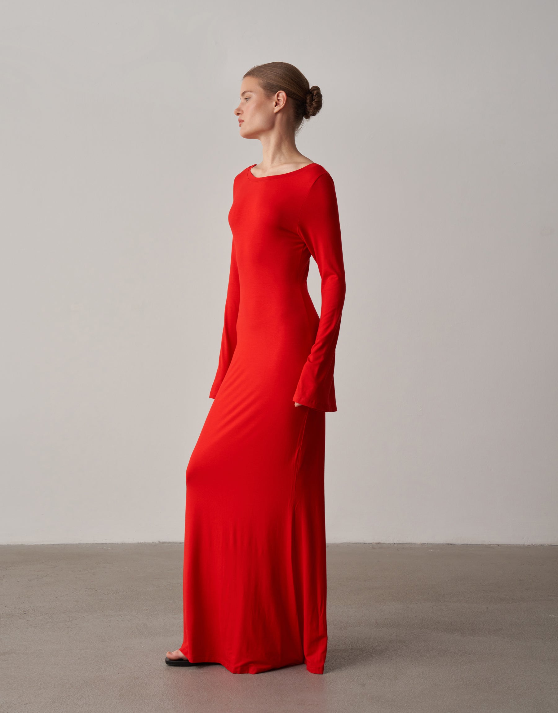 Bedenle Akan Lüks Maksi Elbise