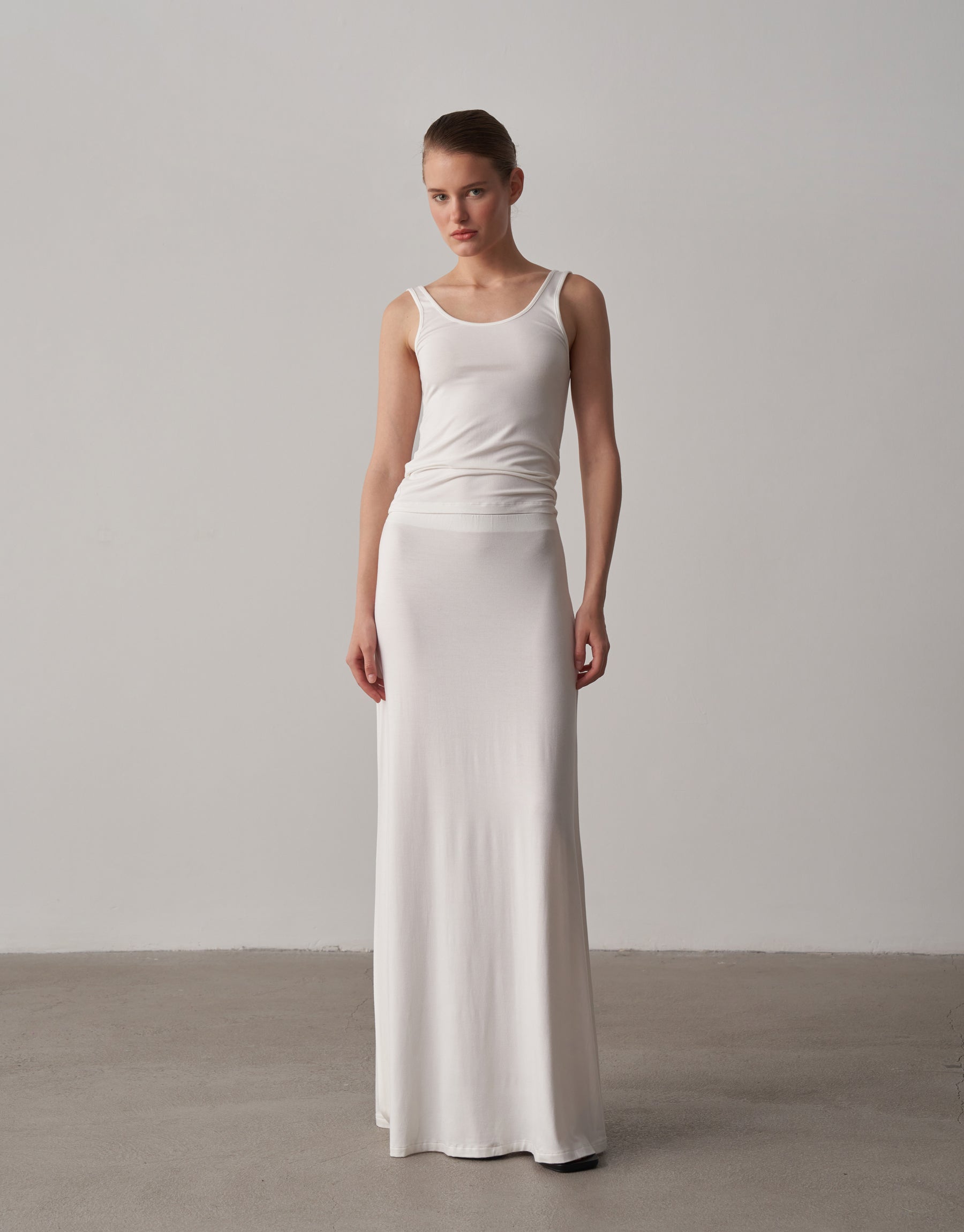 Long Skirt with Shape Area