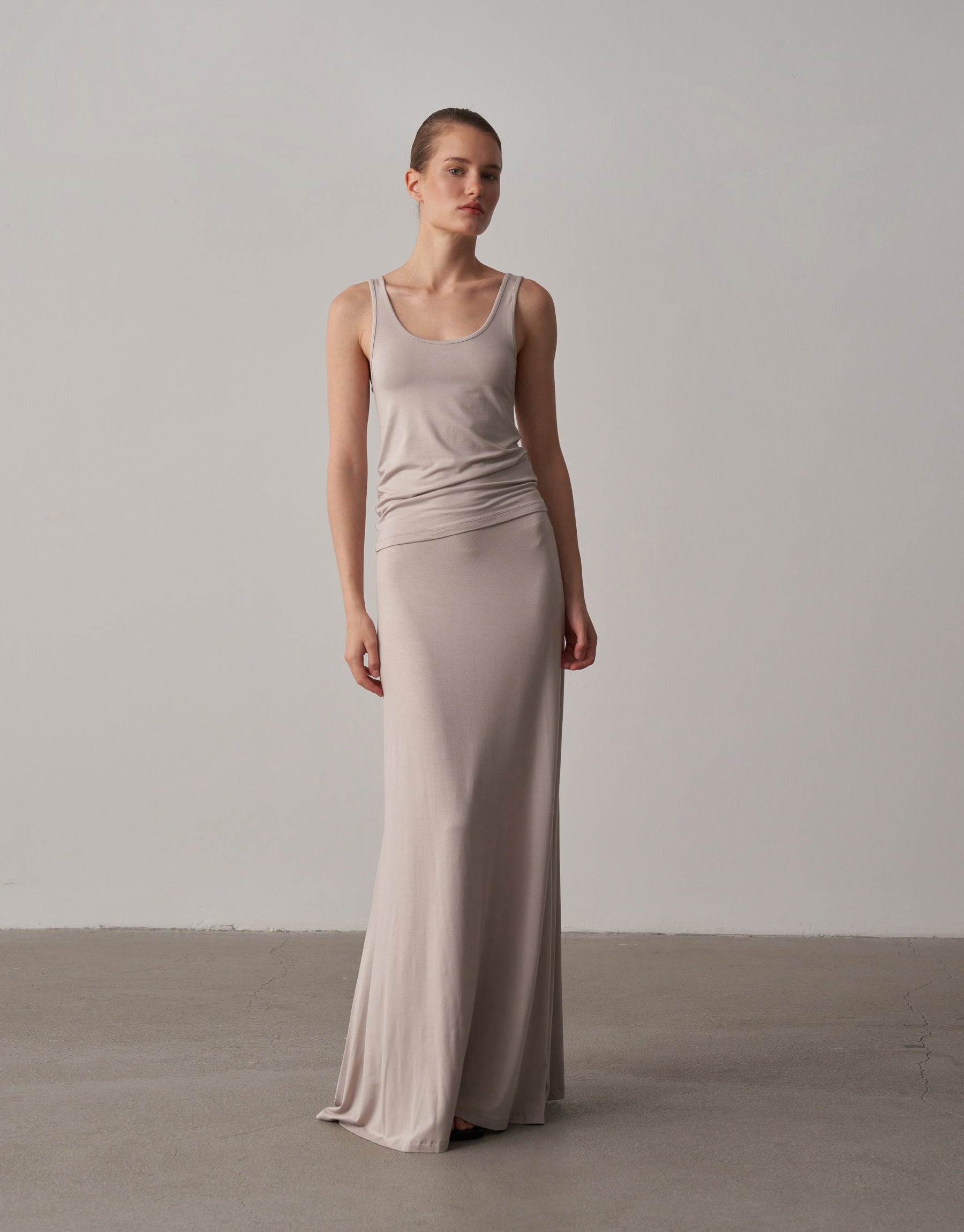 Long Skirt with Shape Area