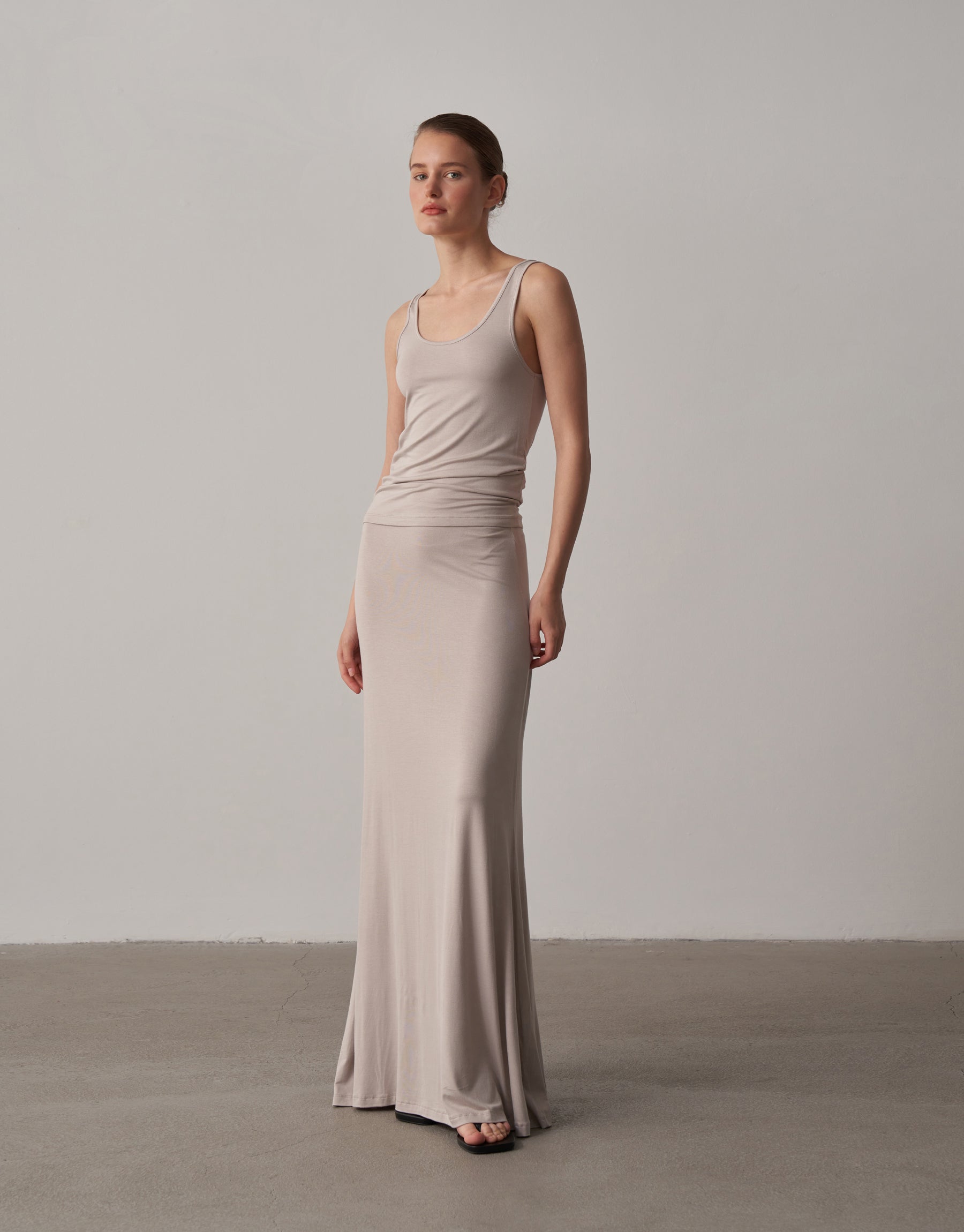 Long Skirt with Shape Area