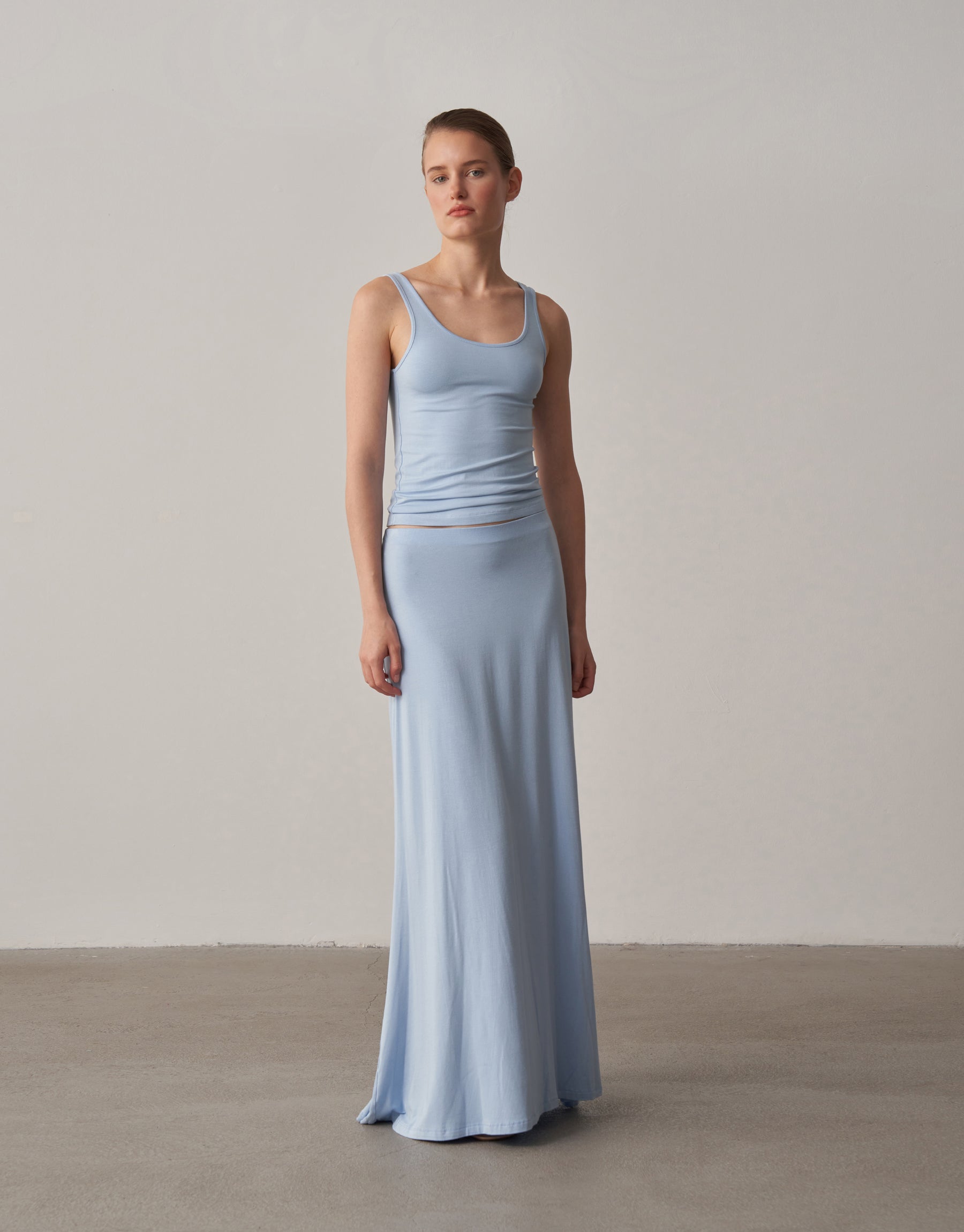 Long Skirt with Shape Area