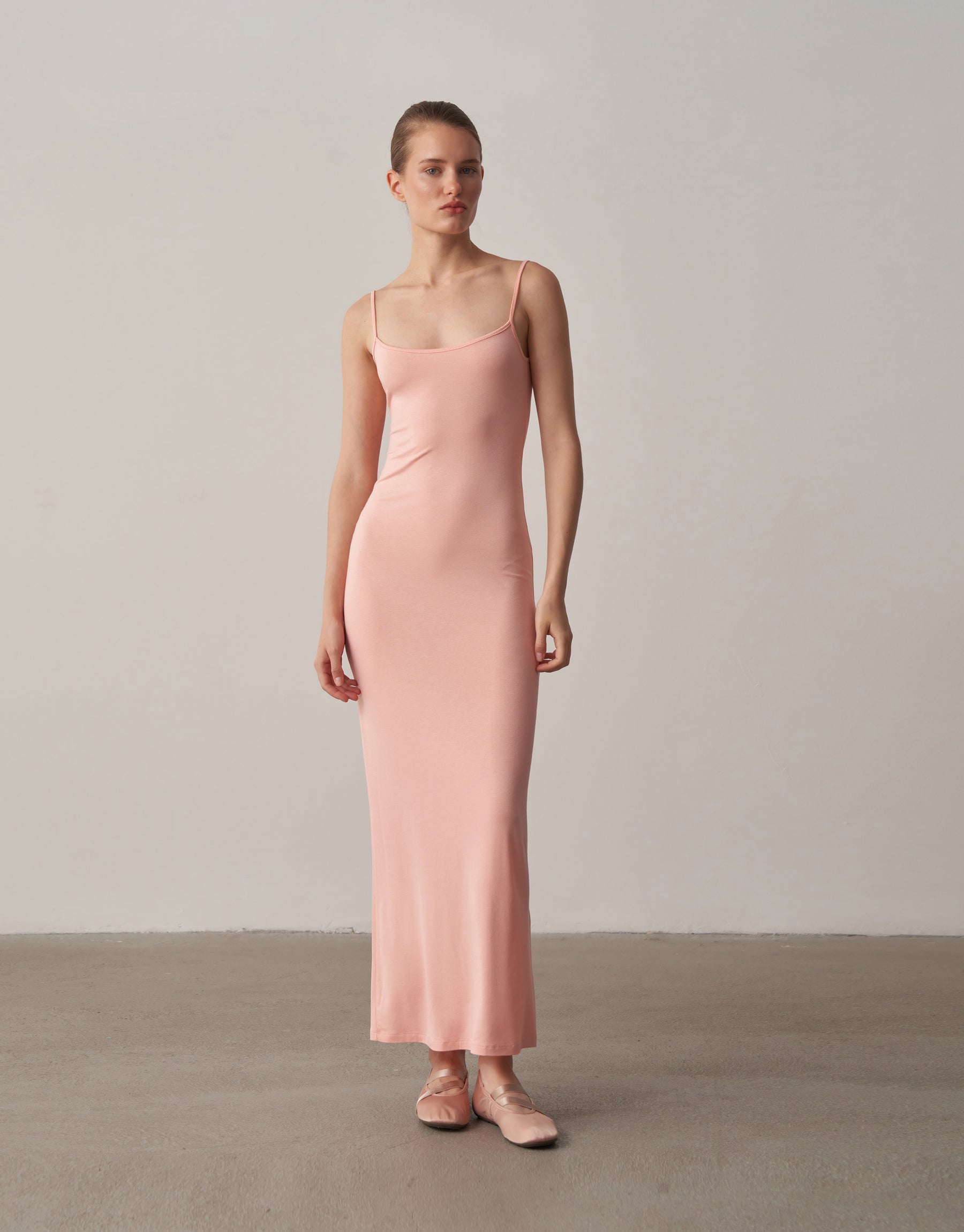 Gündüzden Geceye Askılı Midi Elbise