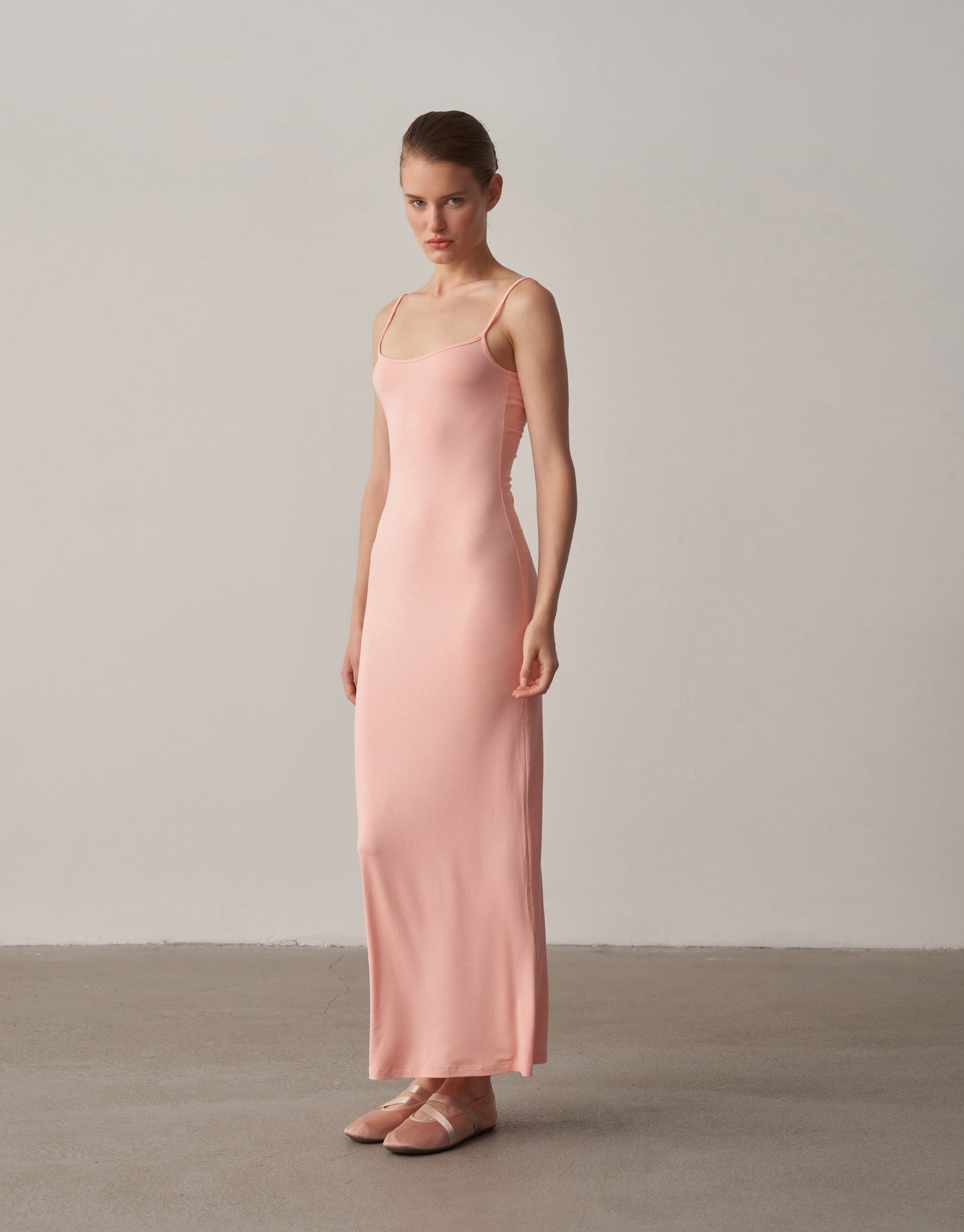 Gündüzden Geceye Askılı Midi Elbise