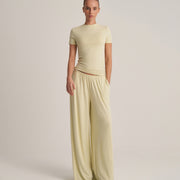 FIT KESIM KISA KOLLU T-SHIRT LIME