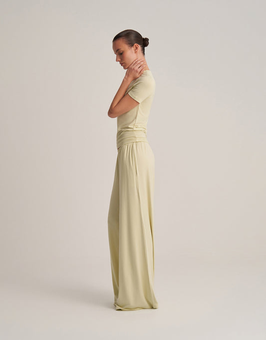 COMFORTABLE, CLOTHED PANTS LIME