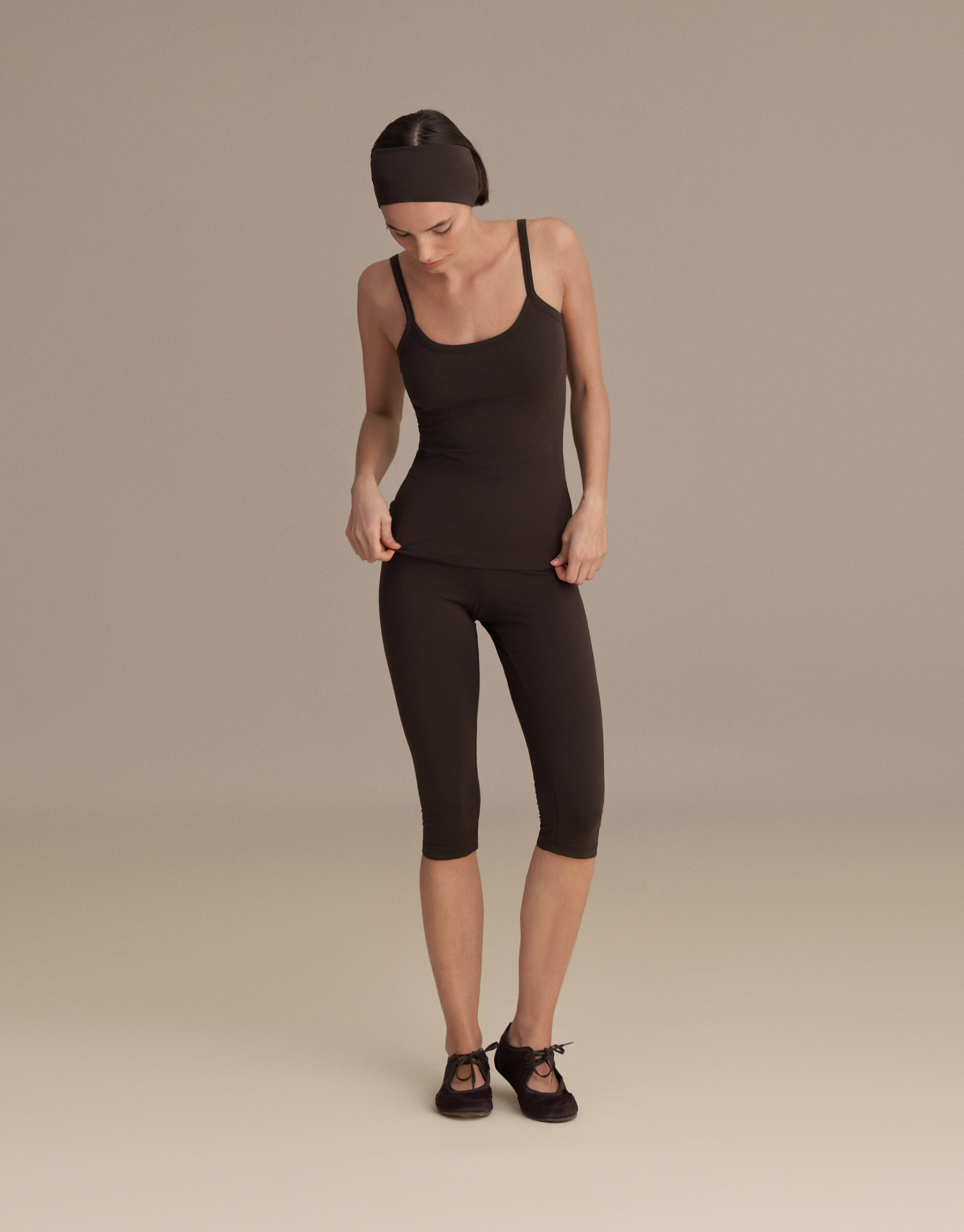 FİT FORMLU ASKILI ATLET ACI KAHVE