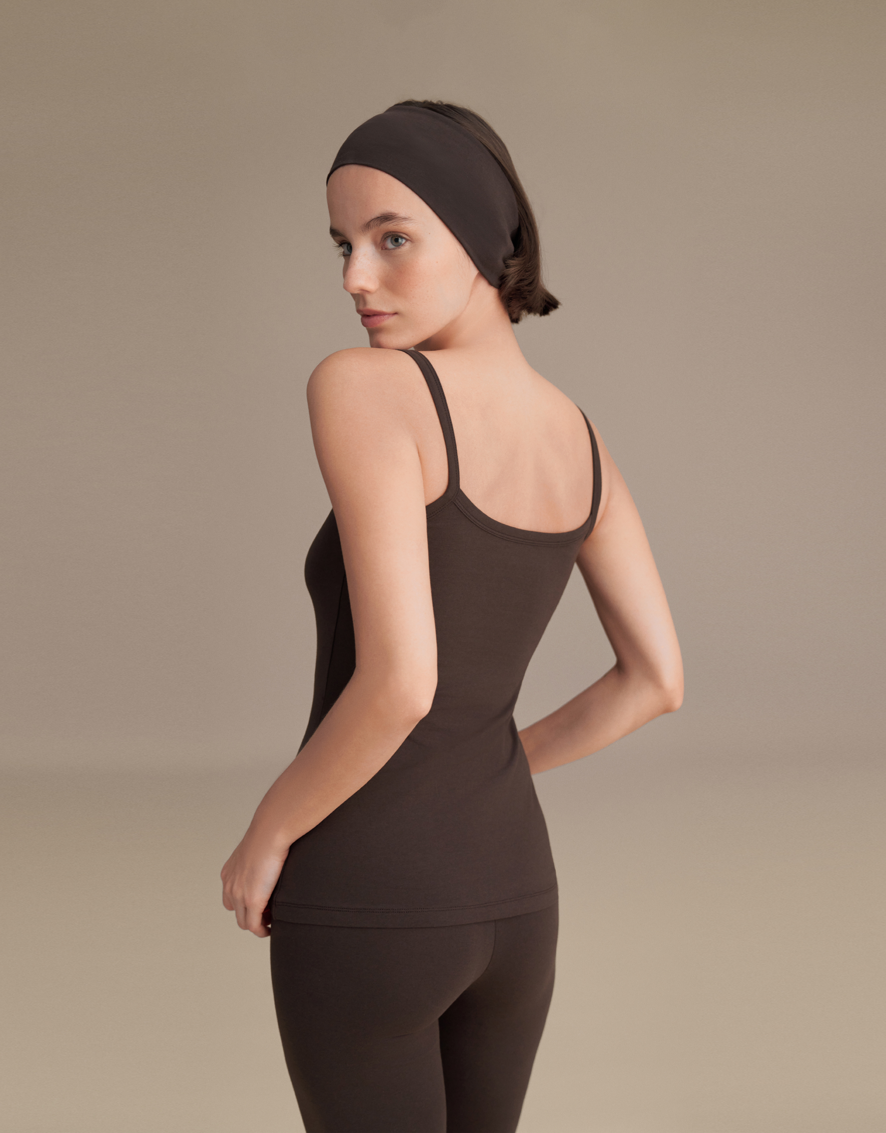 CAPRI LEGGINGS DARK BROWN