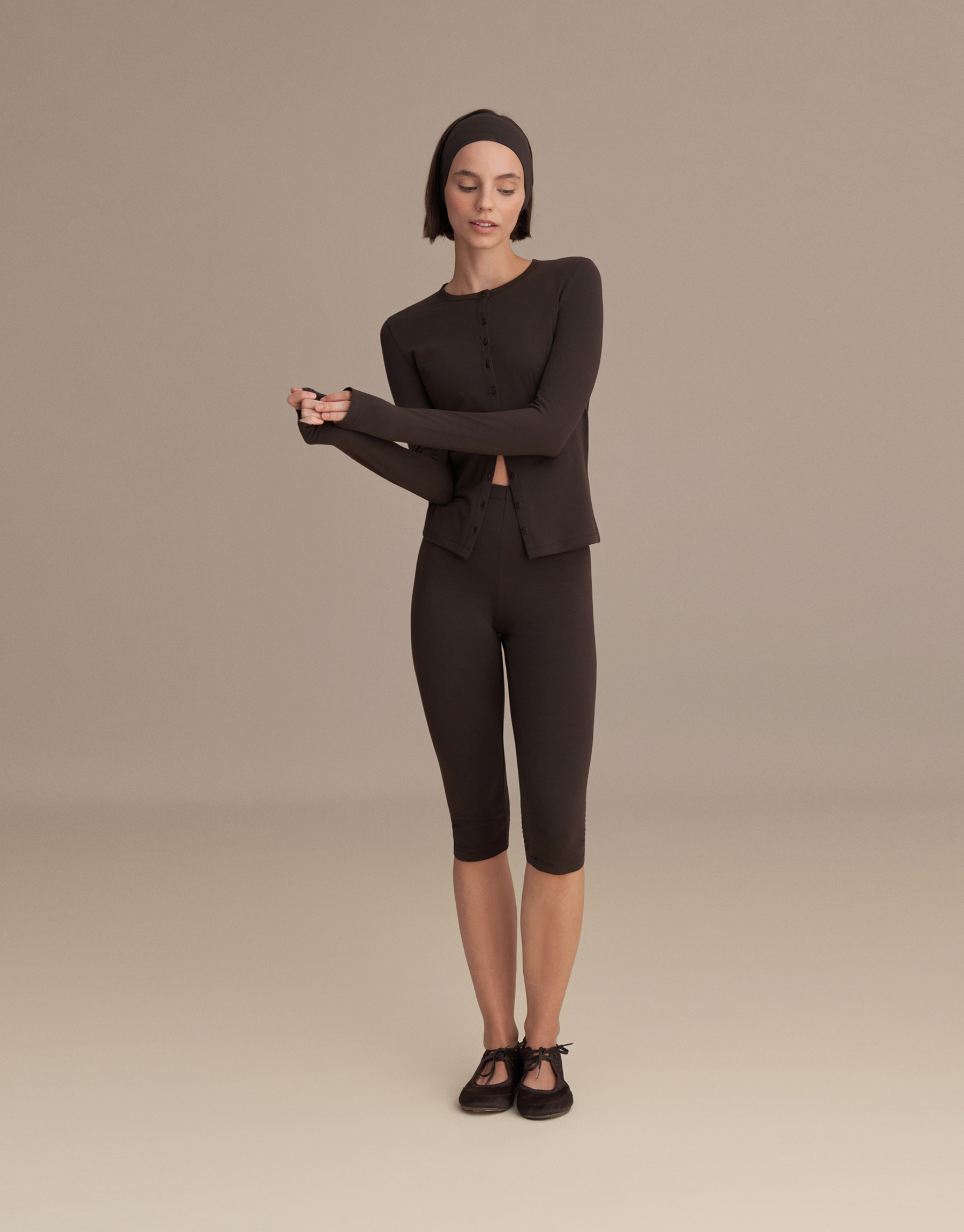 CAPRI LEGGINGS DARK BROWN