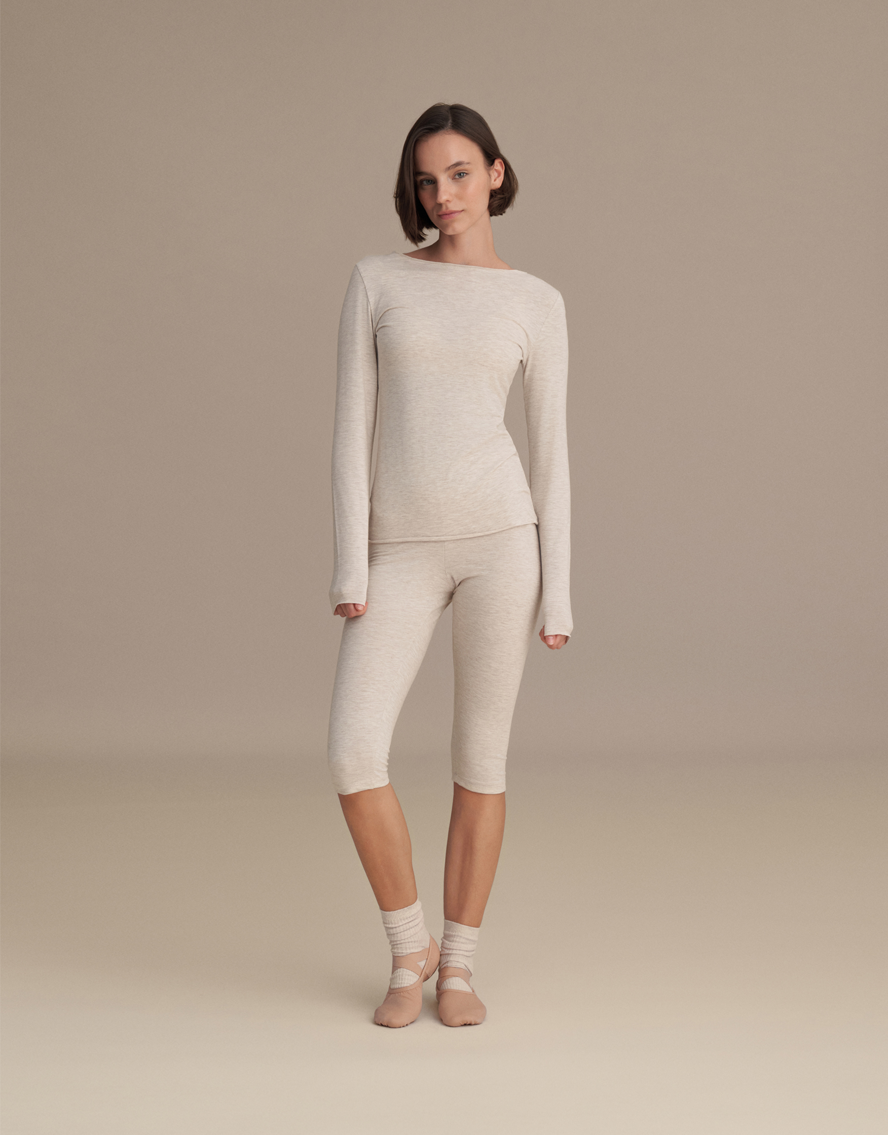 CAPRI LEGGINGS ECRU MELANGE