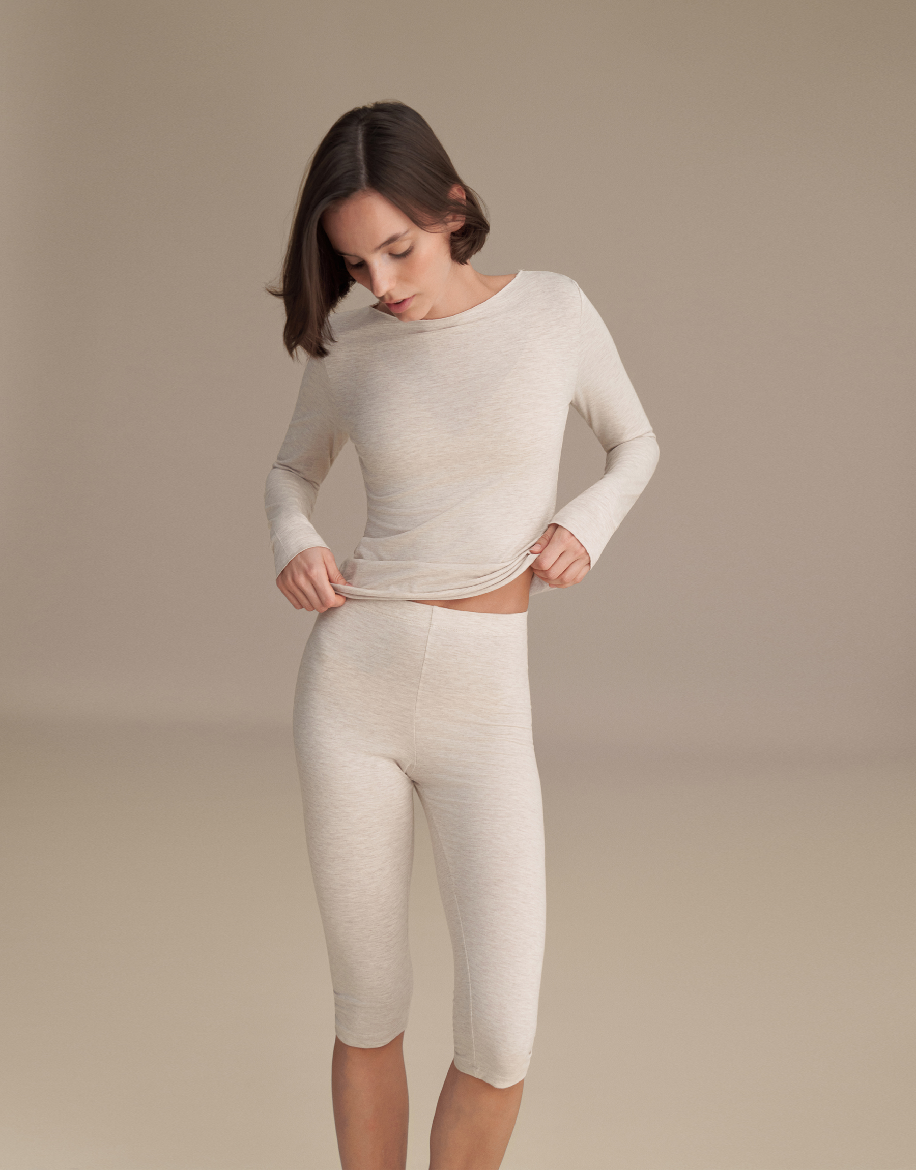 CAPRI LEGGINGS ECRU MELANGE