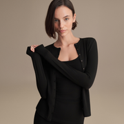 MİNİ DÜĞMELİ BLUZ SİYAH