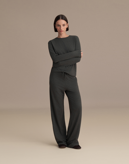 BELİ İPLİ LOUNGE PANTOLON ANTRASİT MELANJ