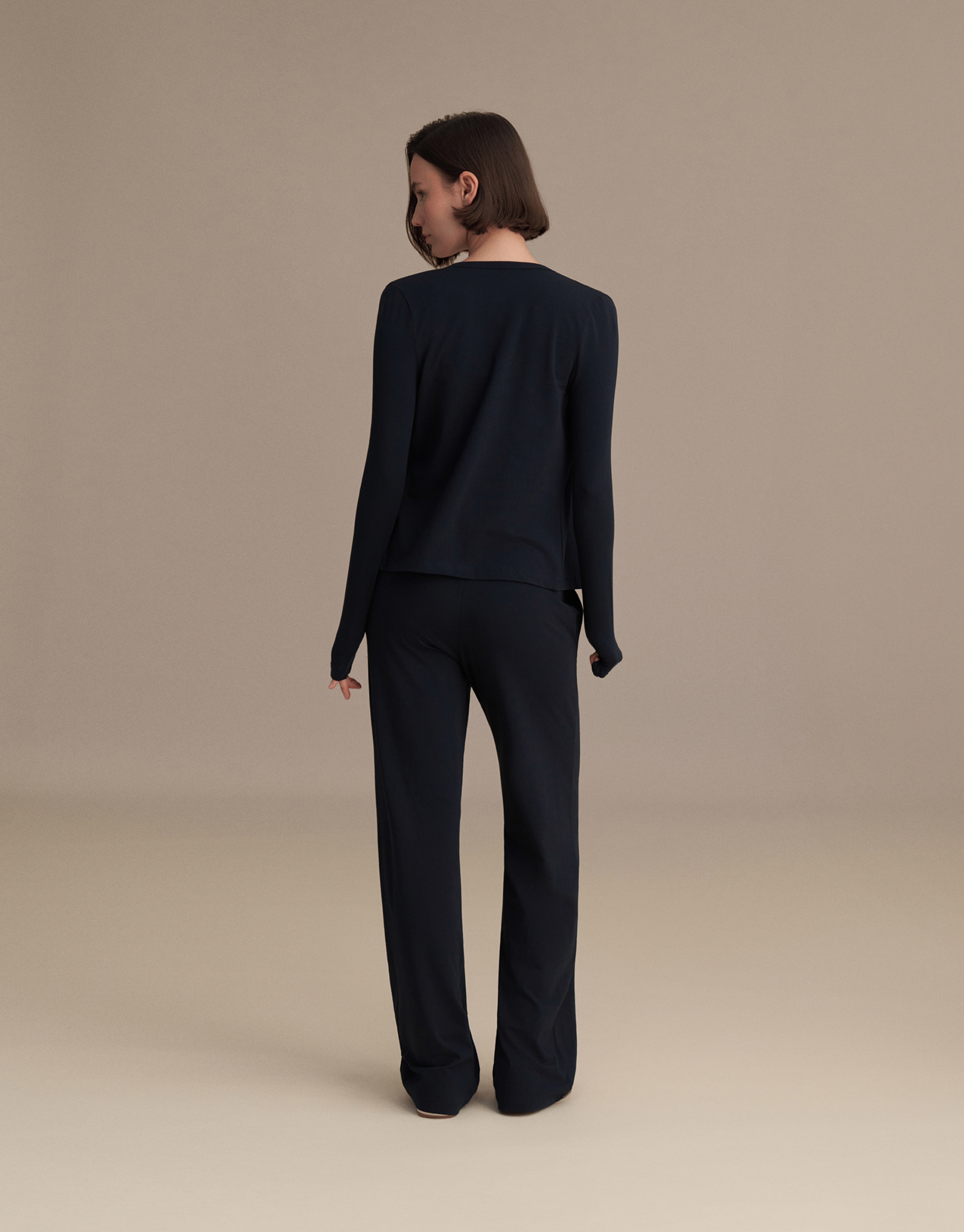 MİNİ DÜĞMELİ BLUZ LACİVERT