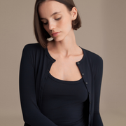 MİNİ DÜĞMELİ BLUZ LACİVERT