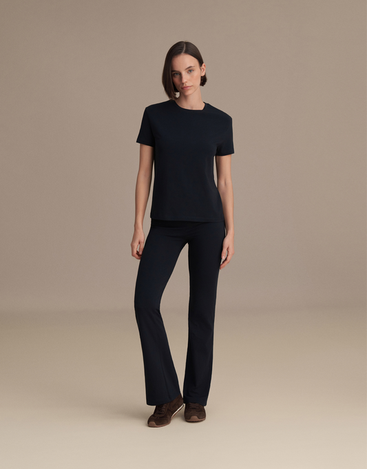 BELİ KATLAMALI İSPANYOL PANTOLON LACİVERT