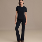 BELİ KATLAMALI İSPANYOL PANTOLON LACİVERT