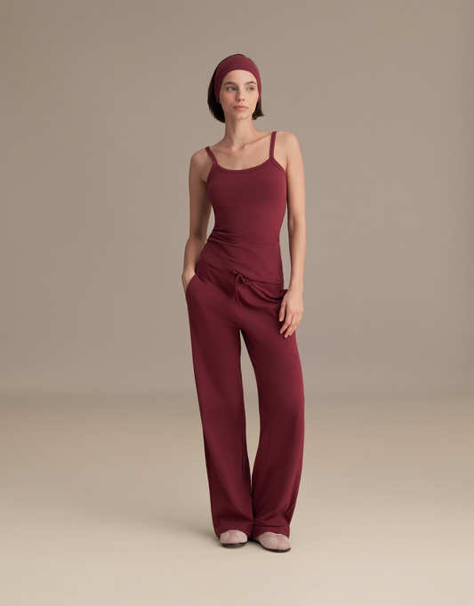 BELİ İPLİ LOUNGE PANTOLON BORDO