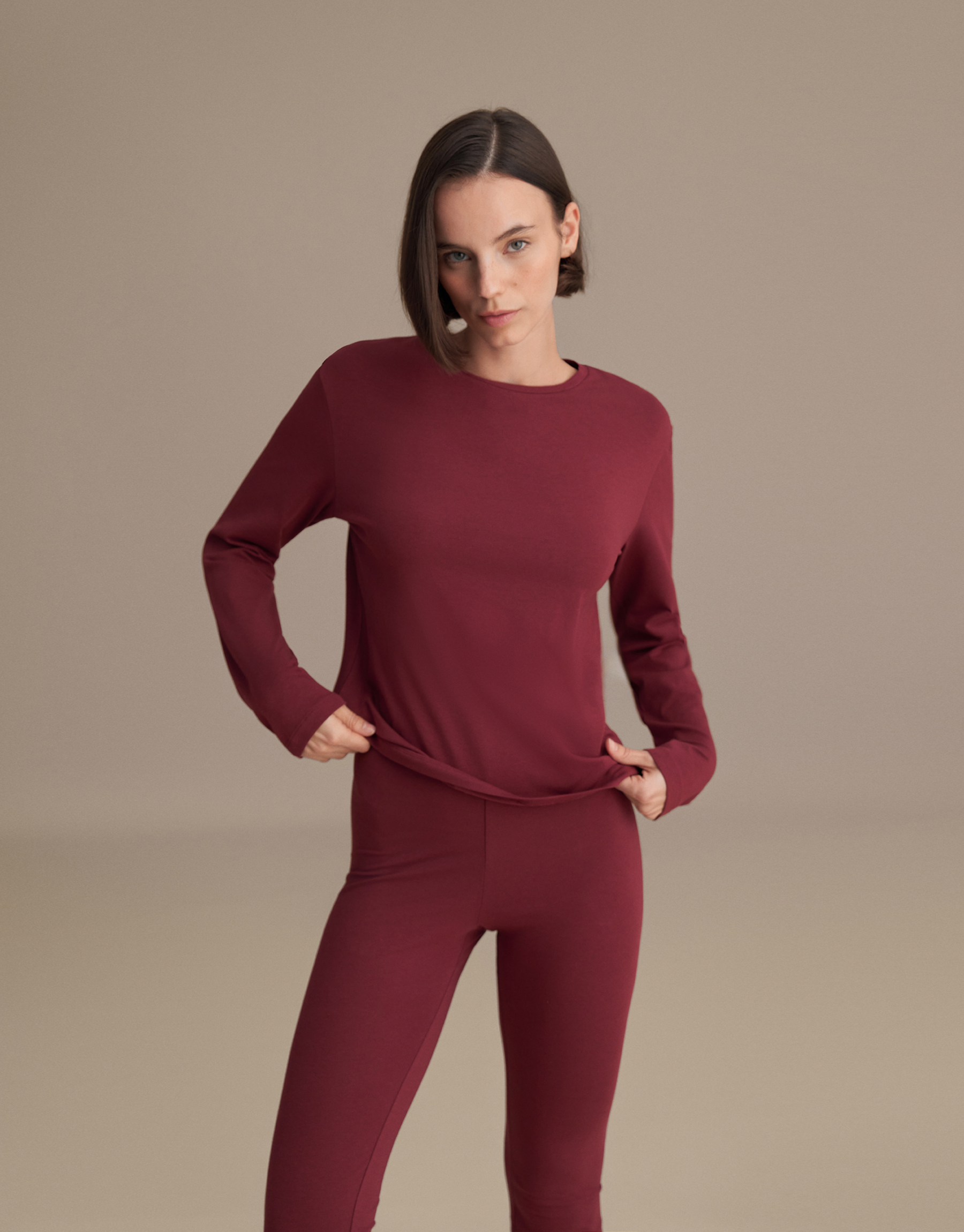 CAPRI LEGGINGS BURGUNDY