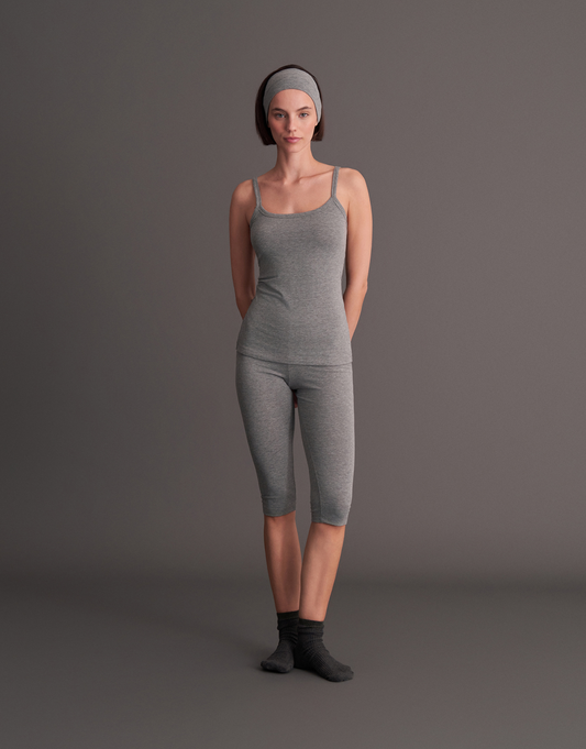 FİT FORMLU ASKILI ATLET GRİ MELANJ