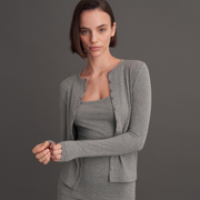 MİNİ DÜĞMELİ BLUZ GRİ MELANJ