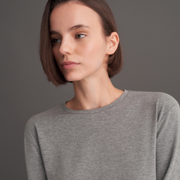 LONG SLEEVE BASIC T-SHIRT GRAY MELANGE