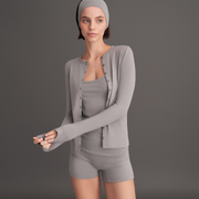 MİNİ DÜĞMELİ BLUZ KÜL GRİ