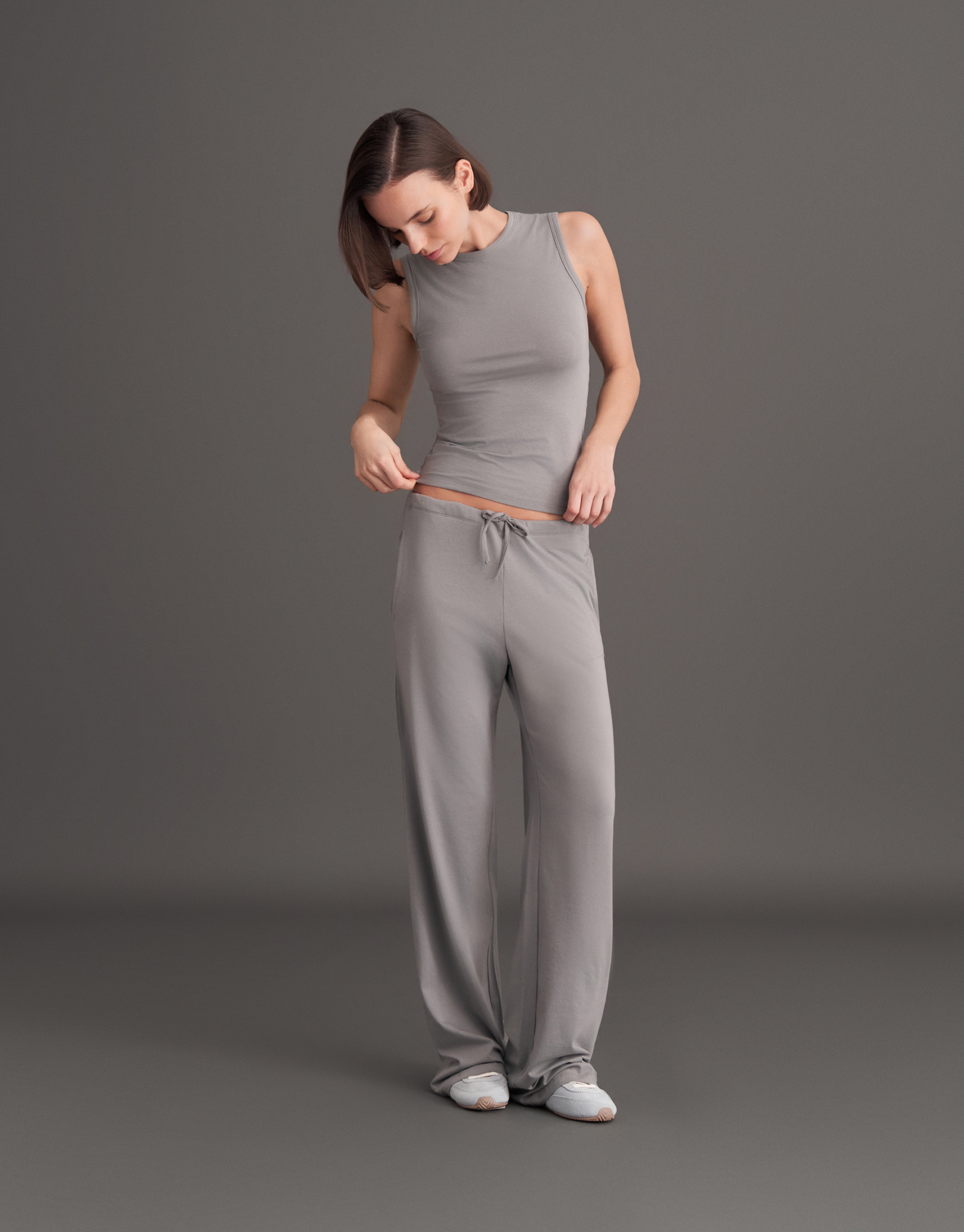 Drawstring Lounge Pants Ash Gray