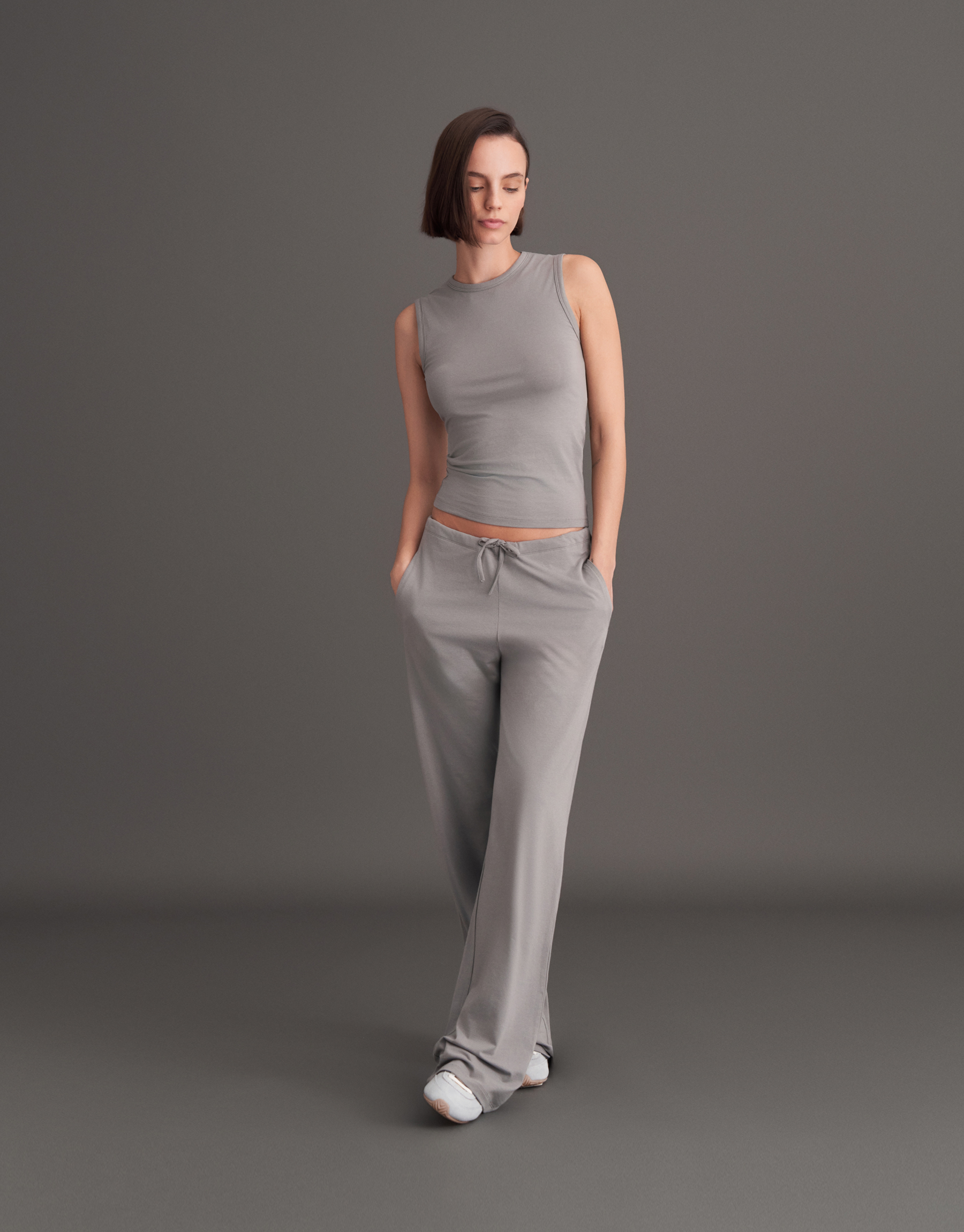 Drawstring Lounge Pants Ash Gray