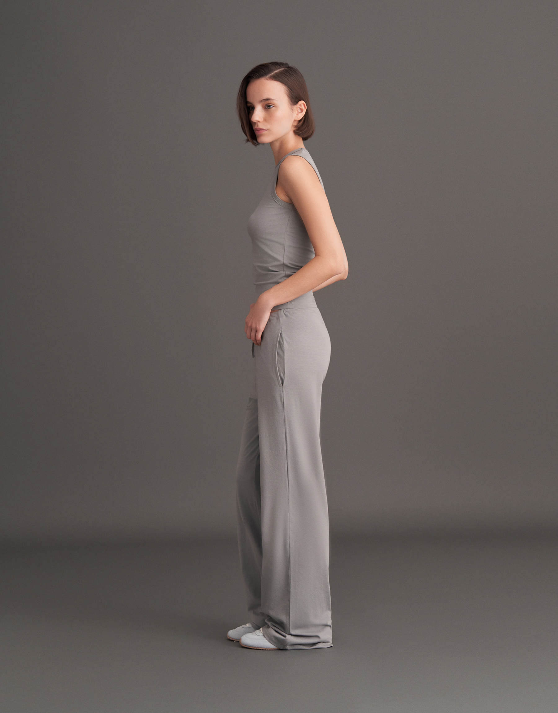 Drawstring Lounge Pants Ash Gray