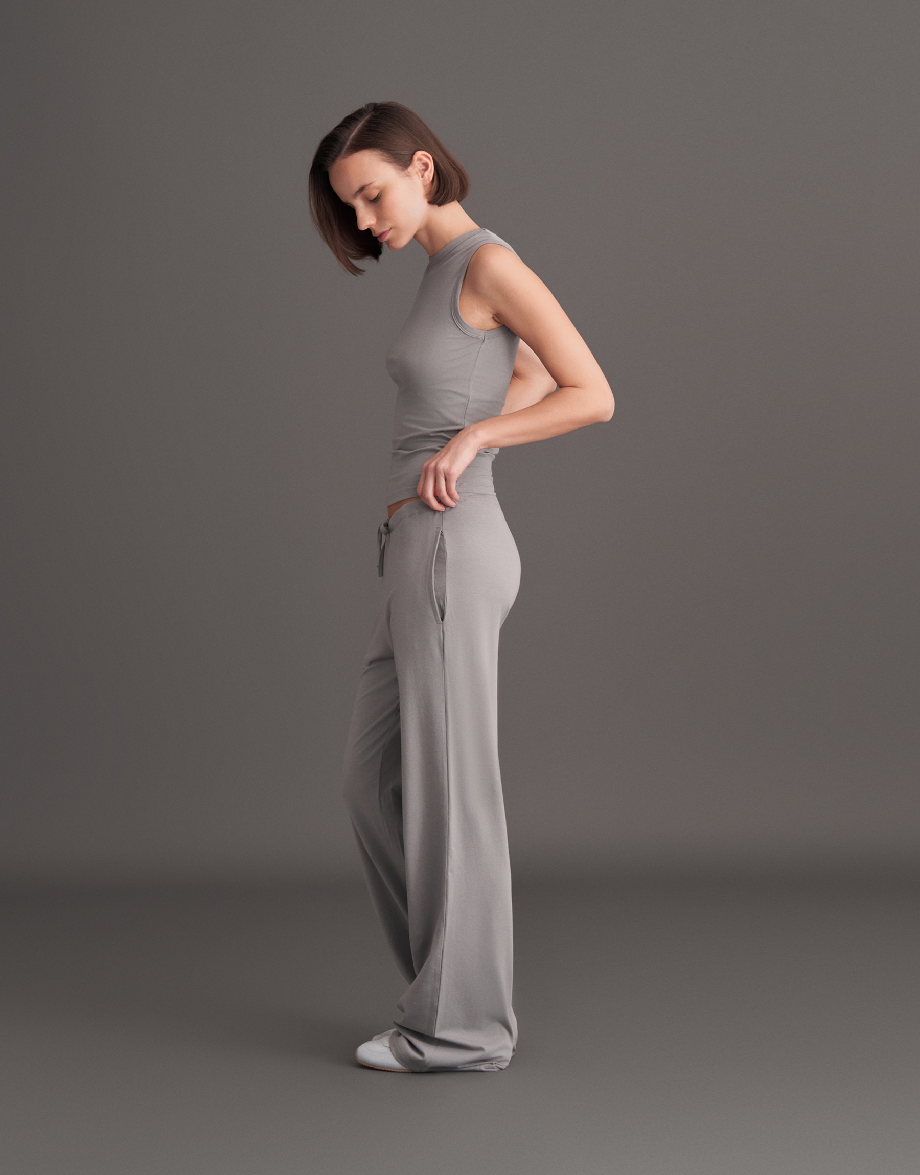 Drawstring Lounge Pants Ash Gray