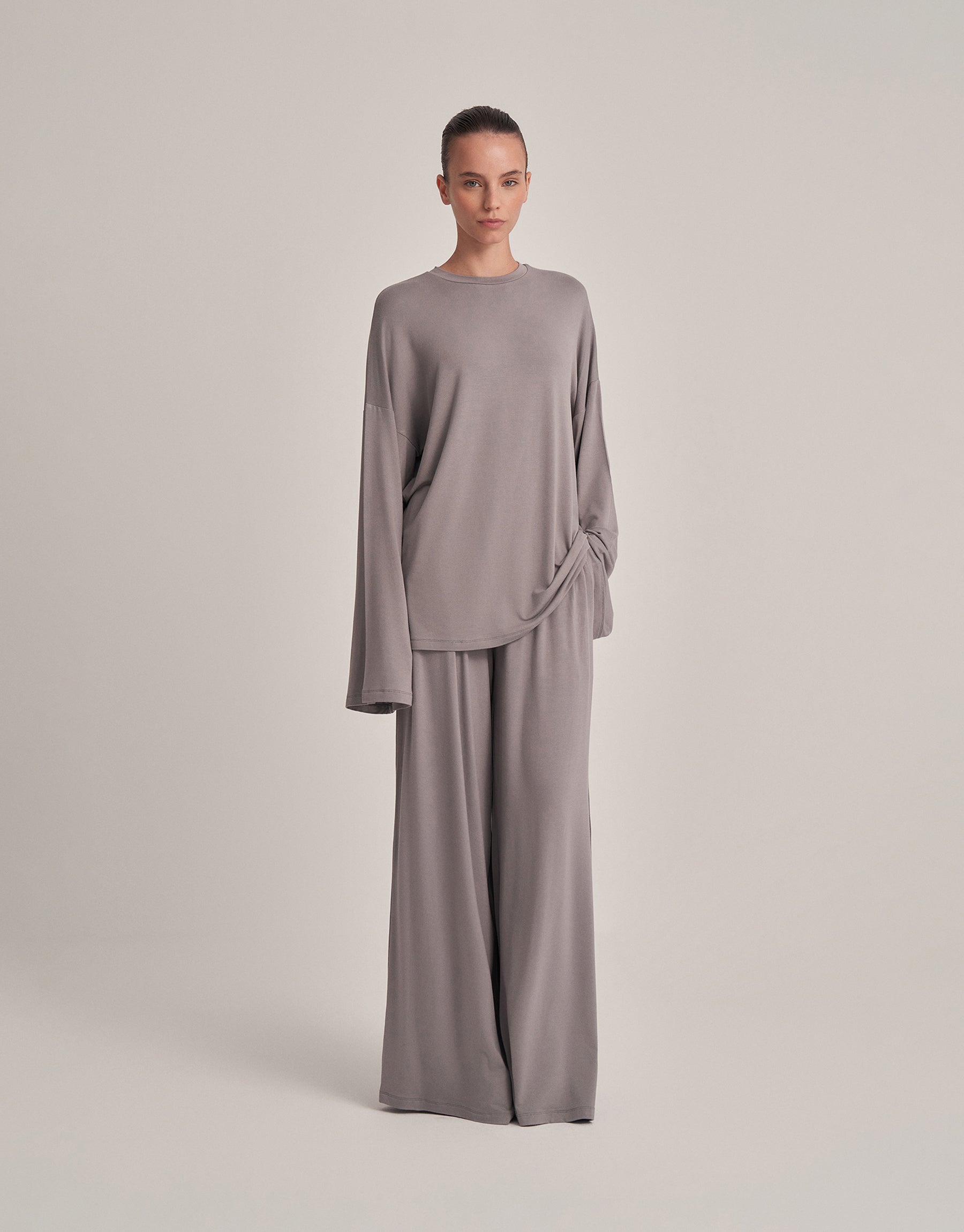 RAHAT FORMLU BLUZ KÜL GRİ