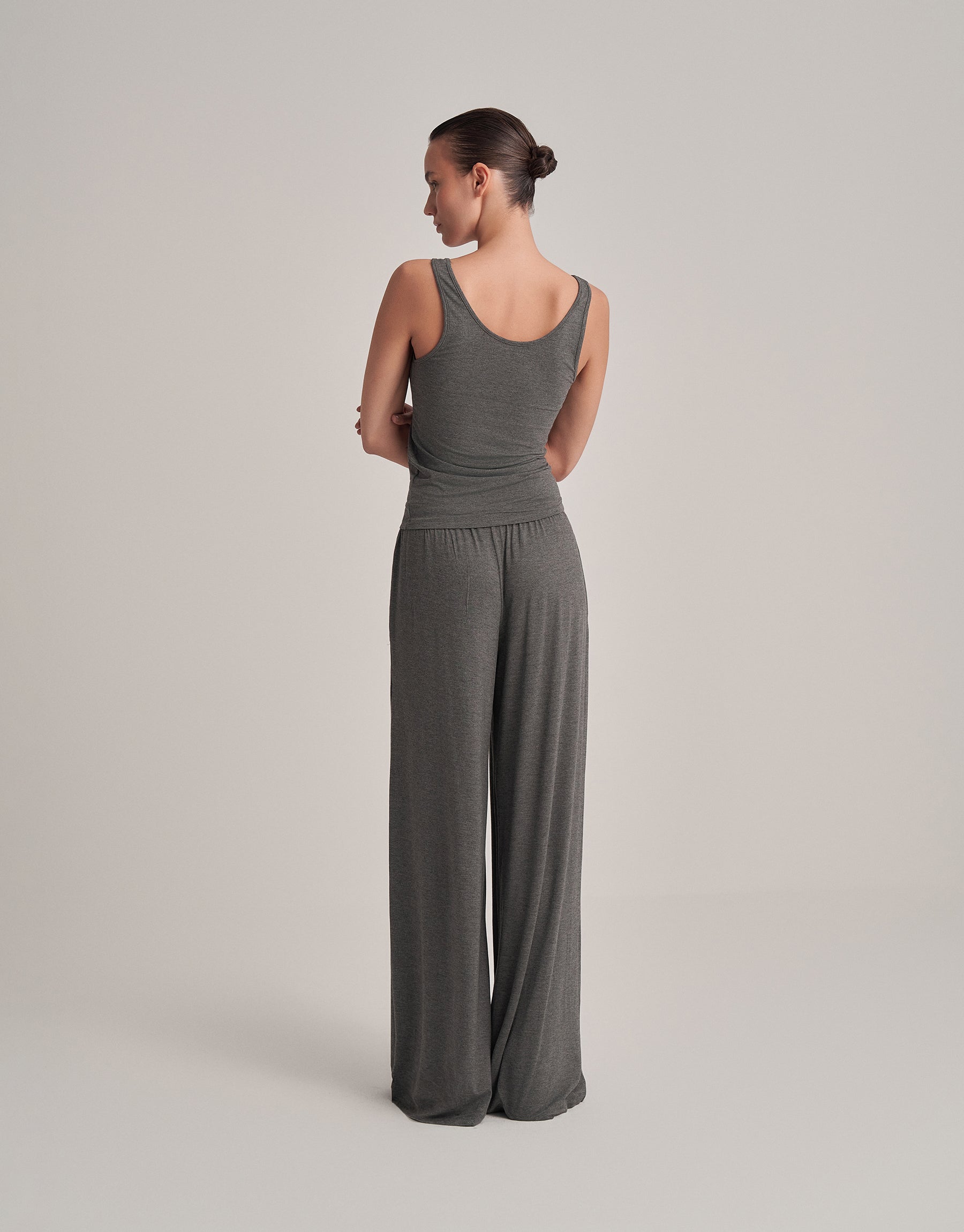 THICK STRAP TANK TOP ANTHRACITE MELANGE