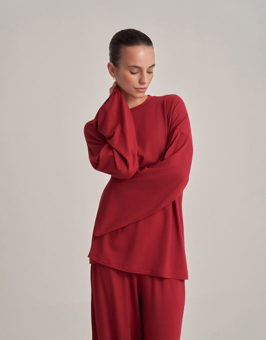 RAHAT FORMLU BLUZ BORDO