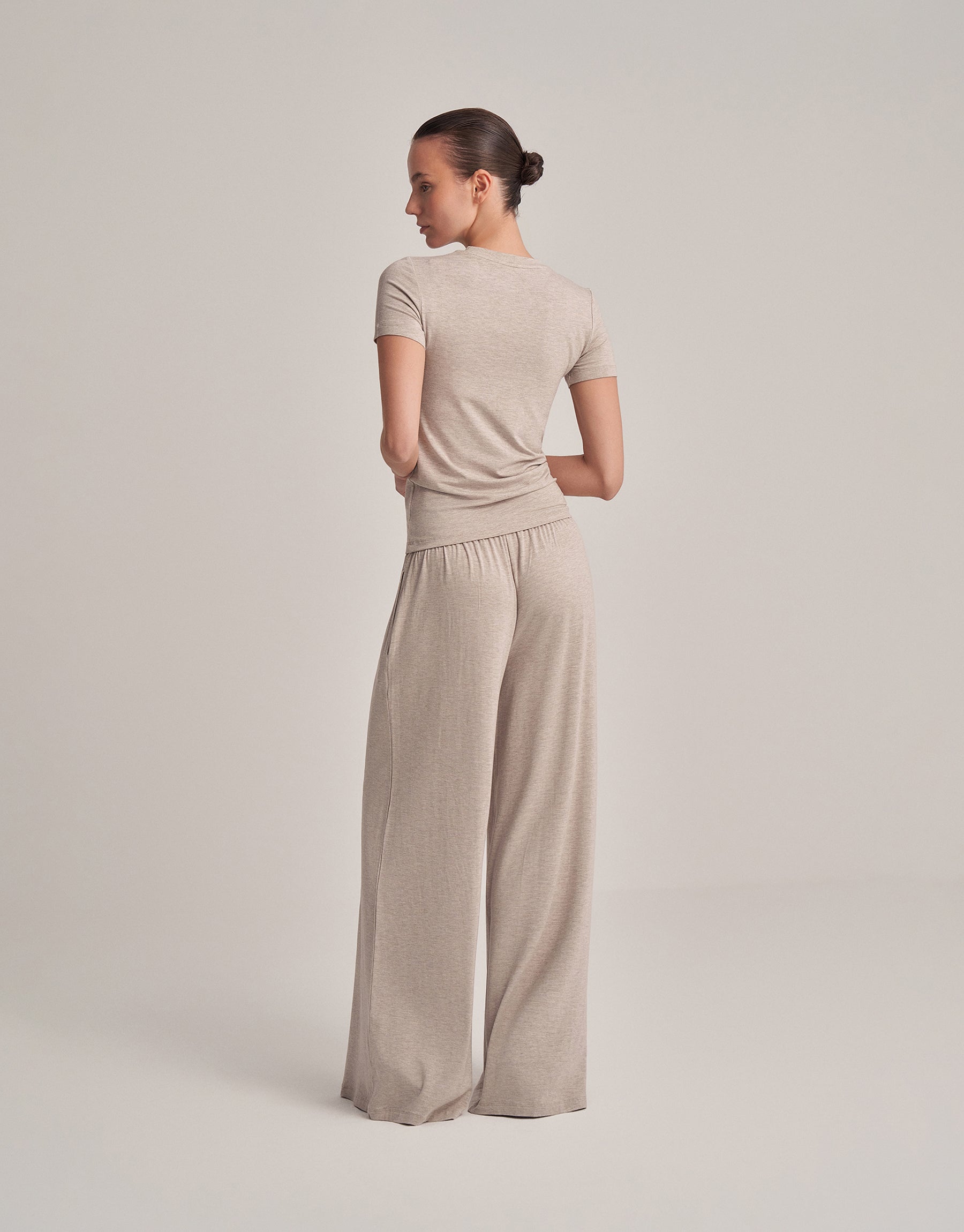 FIT SHORT-SLEEVE T-SHIRT ECRU MELANGE