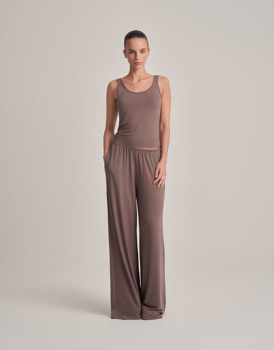 RAHAT DÖKÜMLÜ PANTOLON VİZON