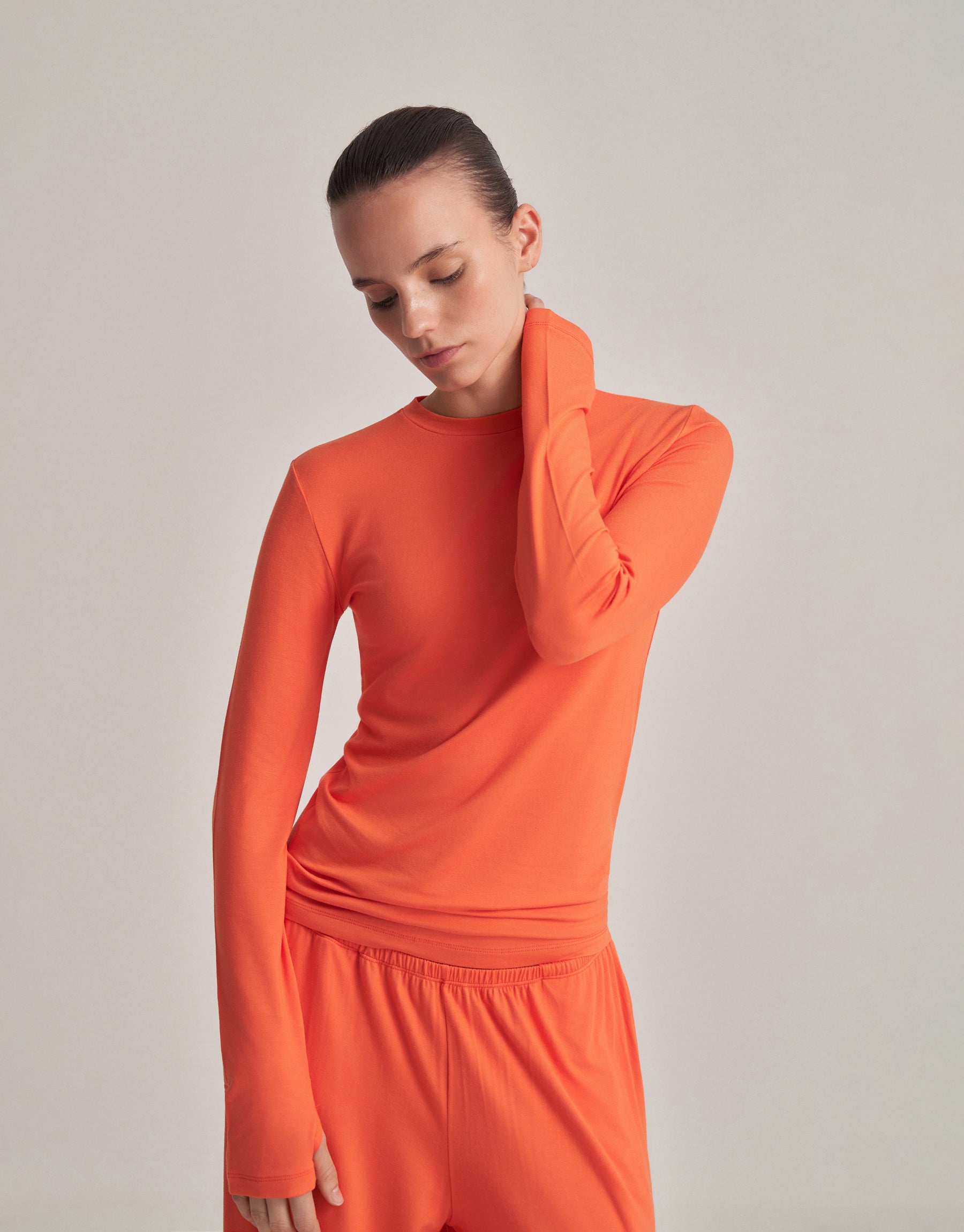 FIT FIT LONG SLEEVE T-SHIRT ORANGE