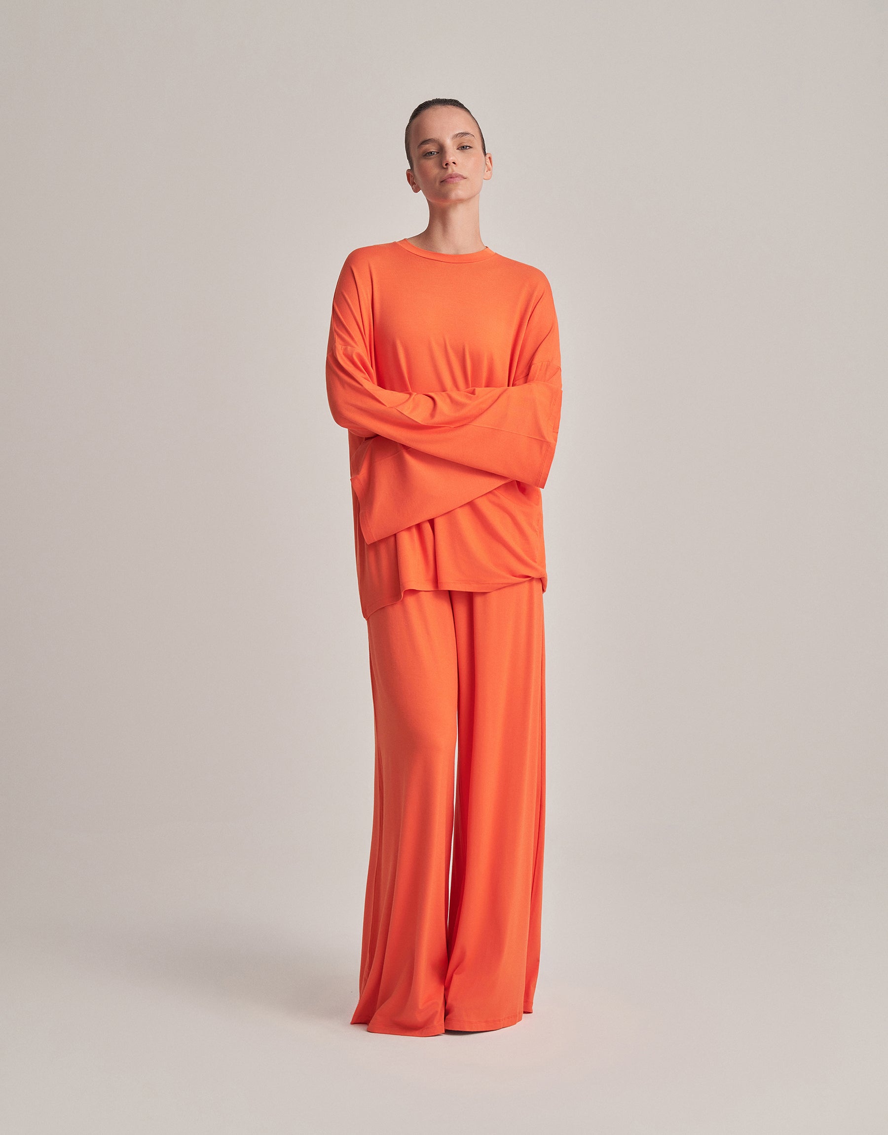 COMFORTABLE FIT BLOUSE ORANGE