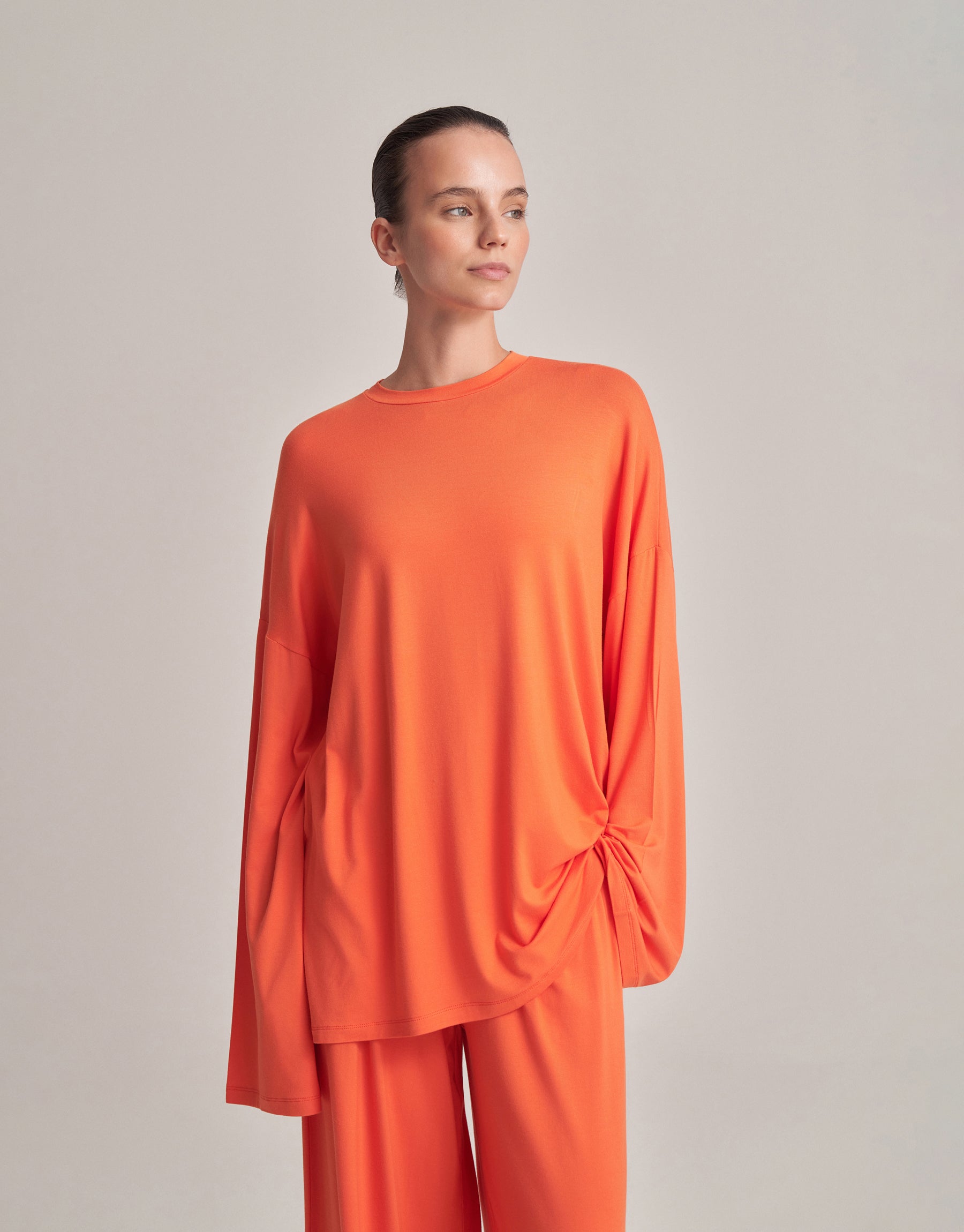 COMFORTABLE FIT BLOUSE ORANGE