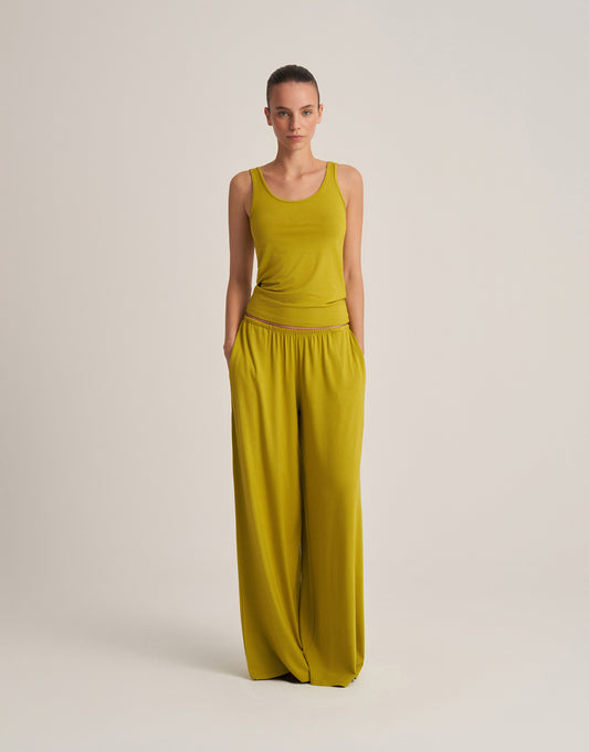 RAHAT DÖKÜMLÜ PANTOLON YAĞ YEŞİLİ