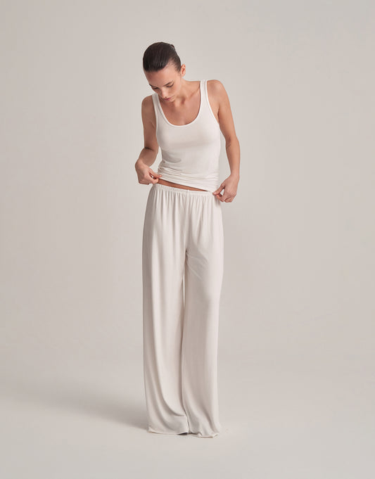 RAHAT DÖKÜMLÜ PANTOLON EKRU