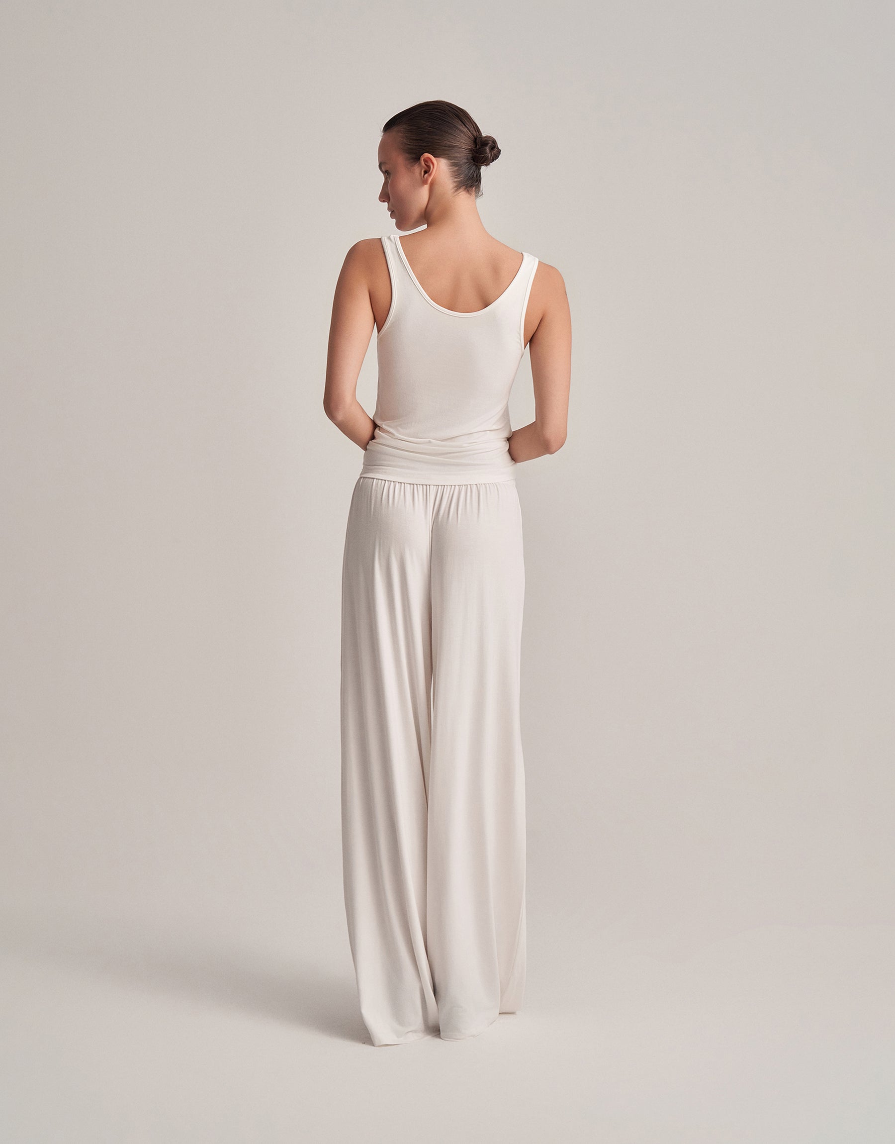 COMFORTABLE, LOOSE-FITTING PANTS, ECRU